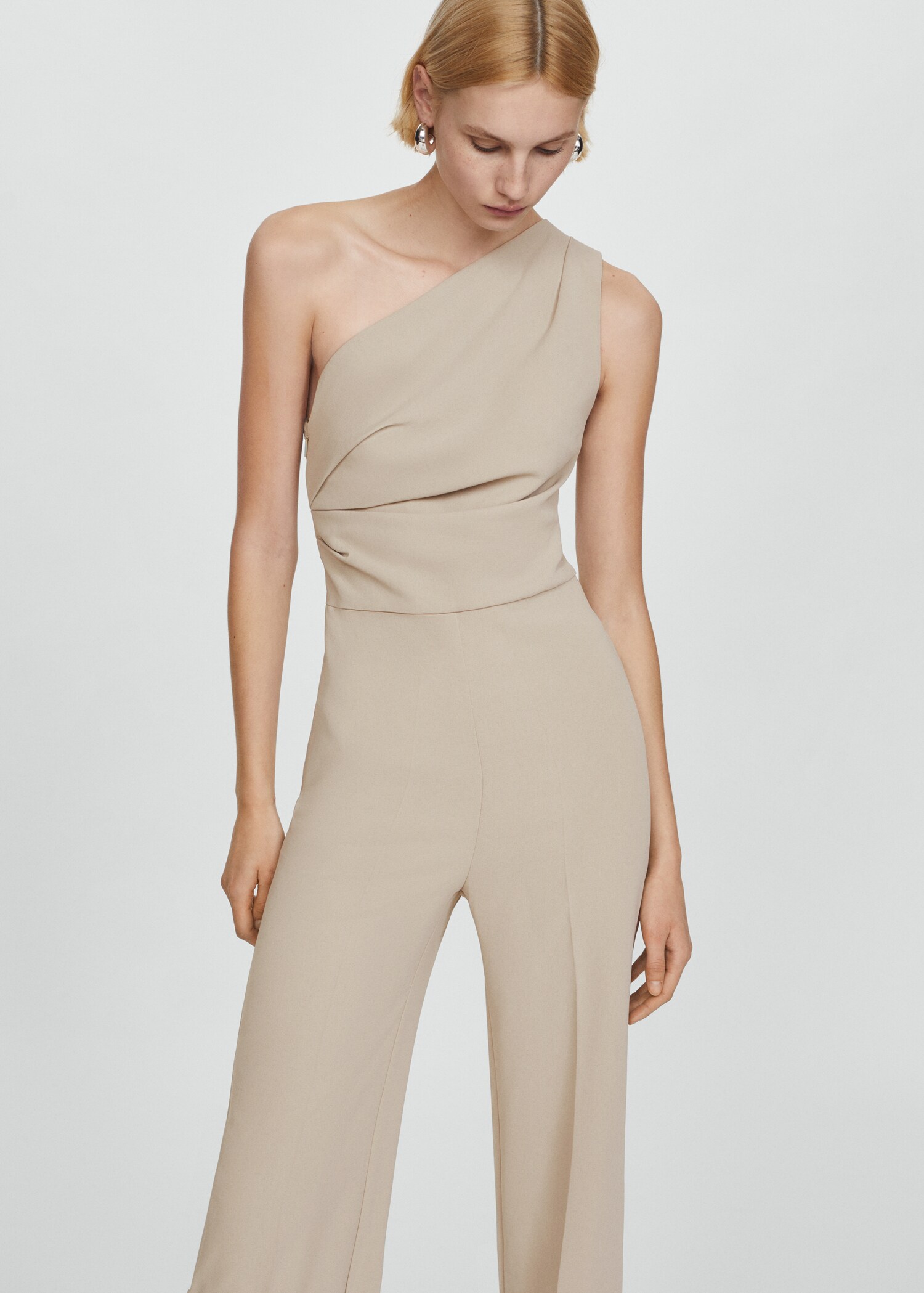 Asymmetric long jumpsuit - Details of the article 1