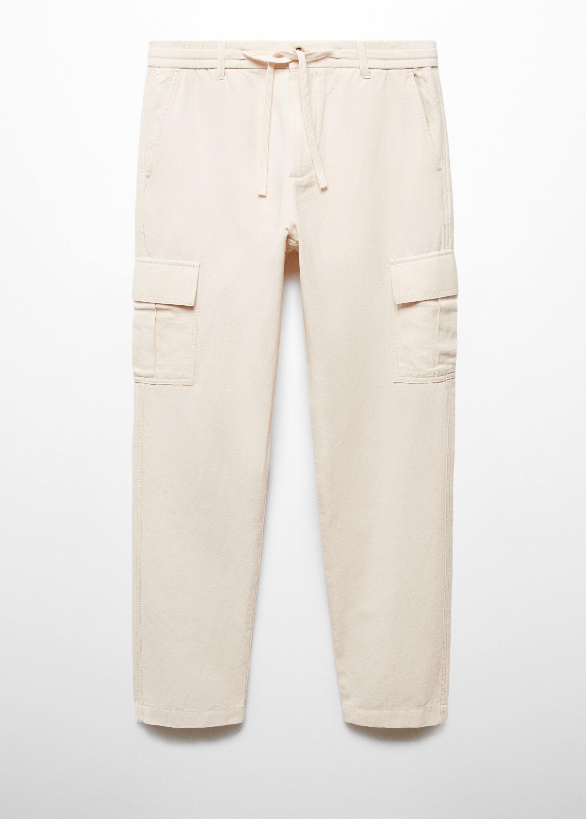Cotton-linen cargo trousers - Article without model