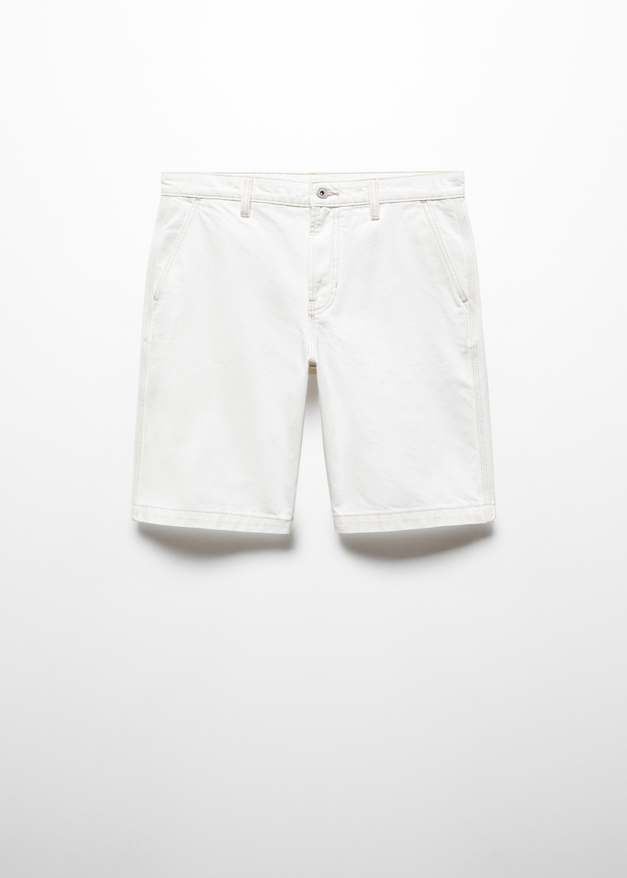 Cotton denim Bermuda shorts - Article without model
