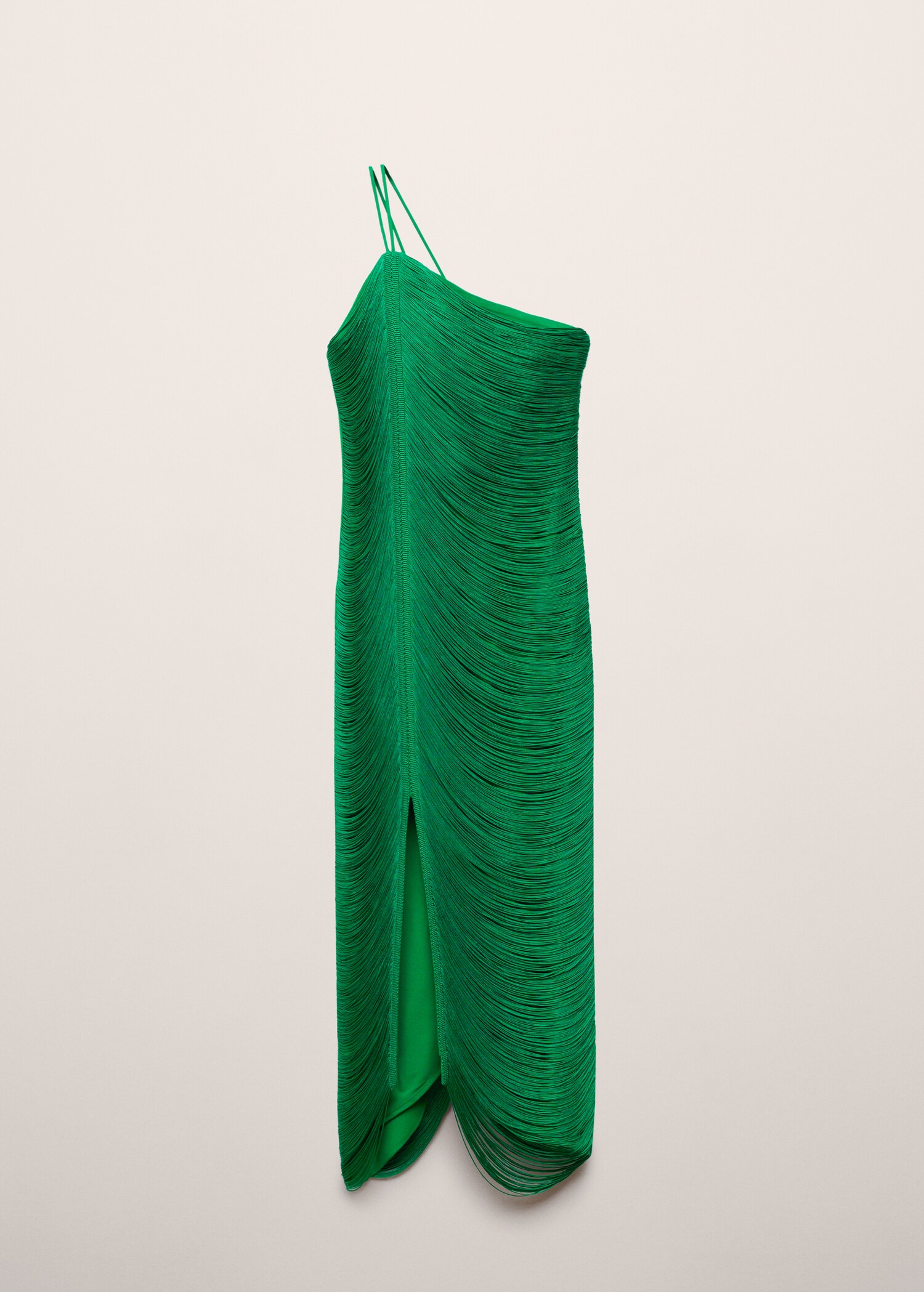 Asymmetrical dress with fringes - Article without model