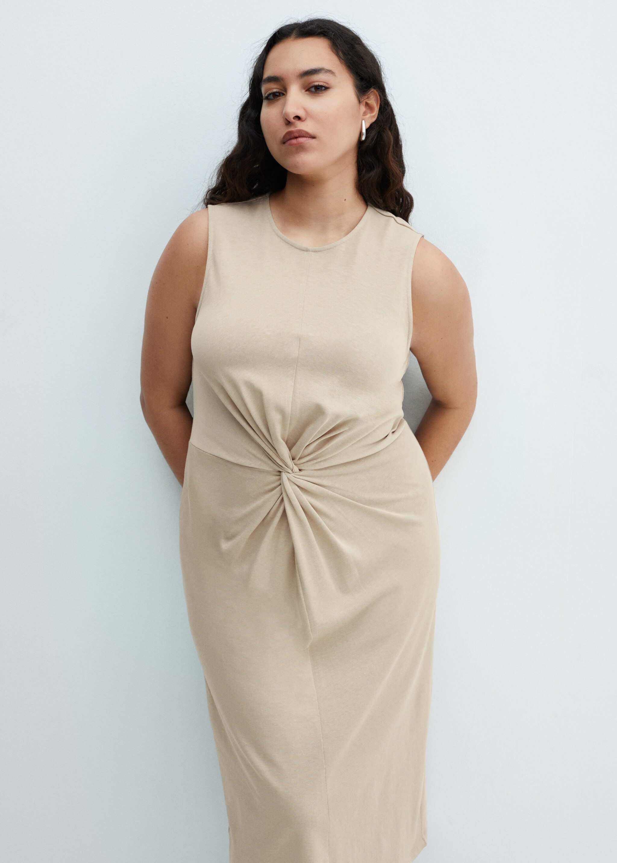 Knotted cotton dress - Details of the article 5