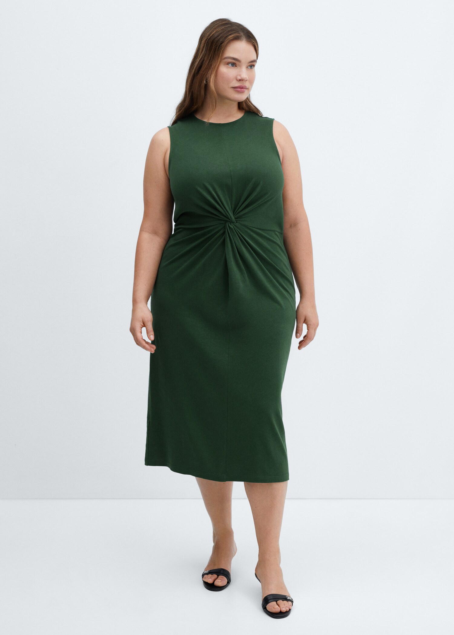 Knotted cotton dress - Details of the article 3