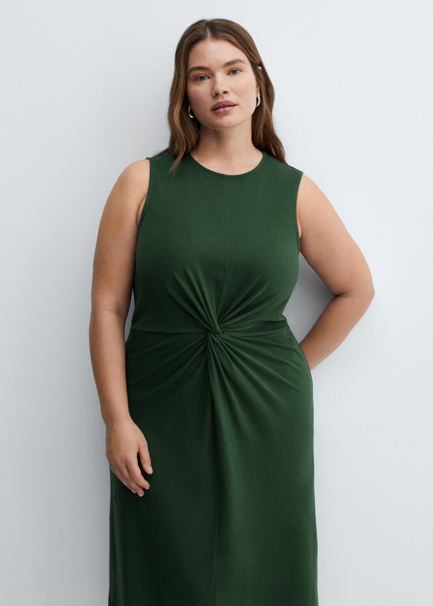 Knotted cotton dress - Details of the article 5