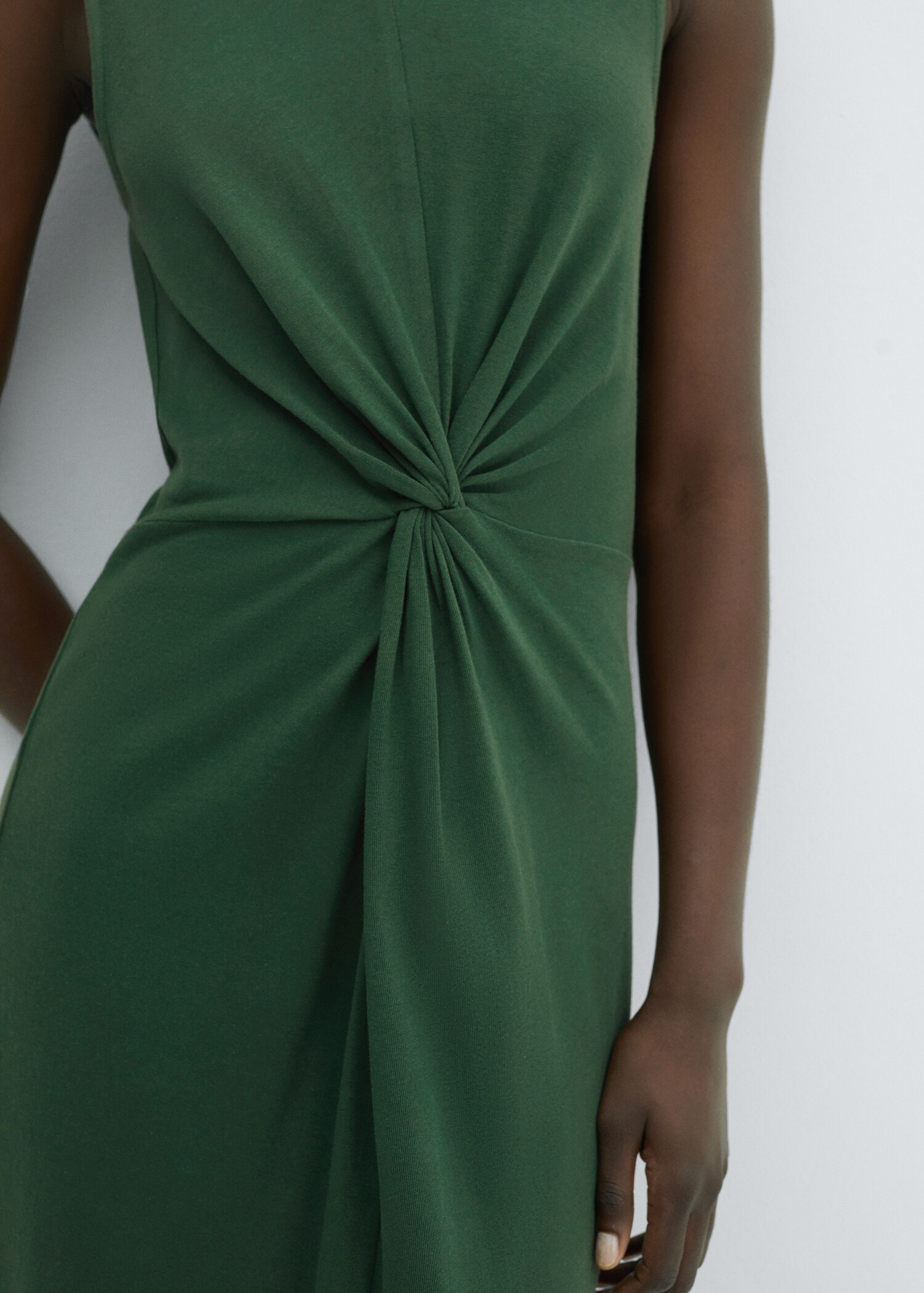 Knotted cotton dress - Details of the article 6