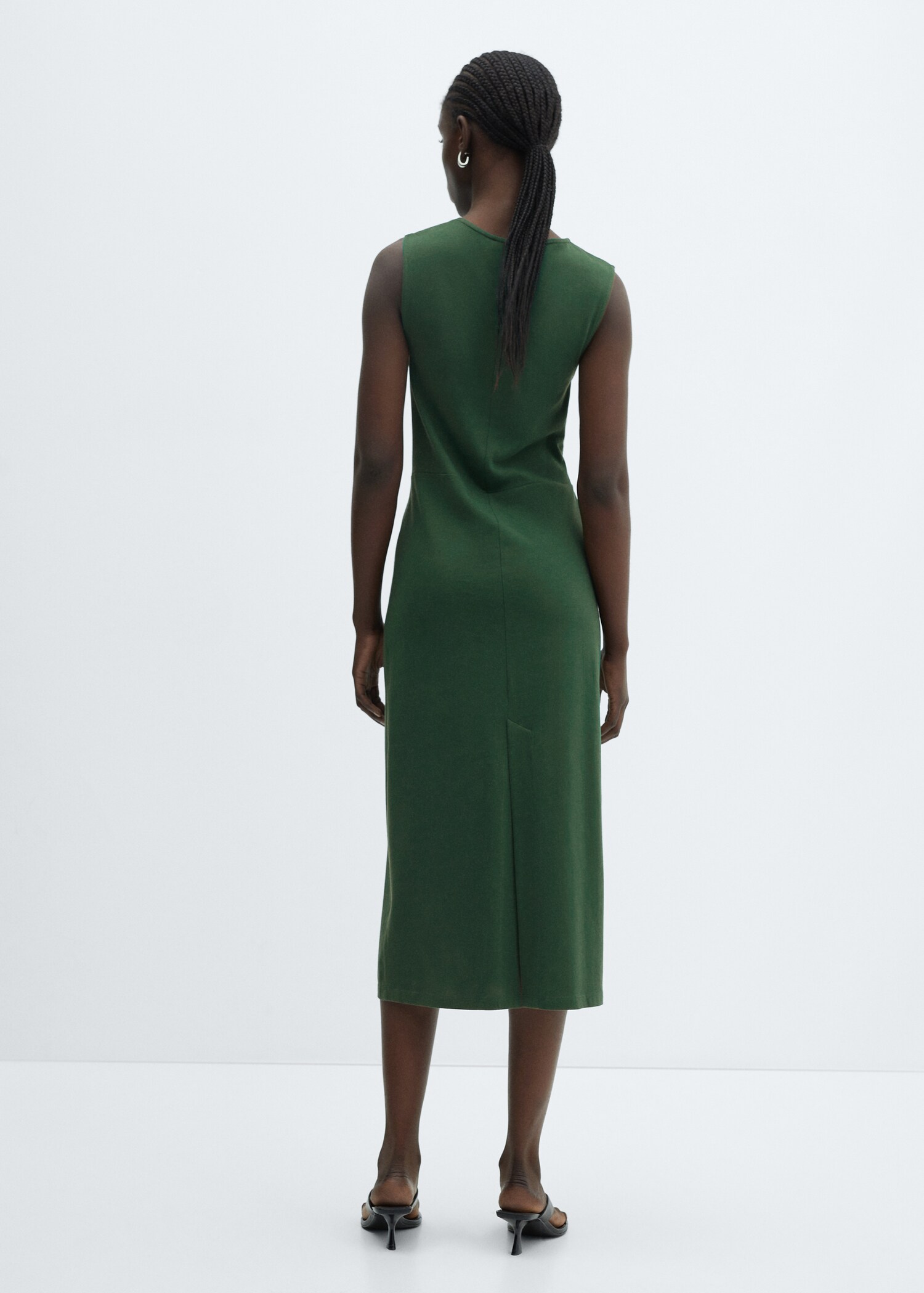 Knotted cotton dress - Reverse of the article