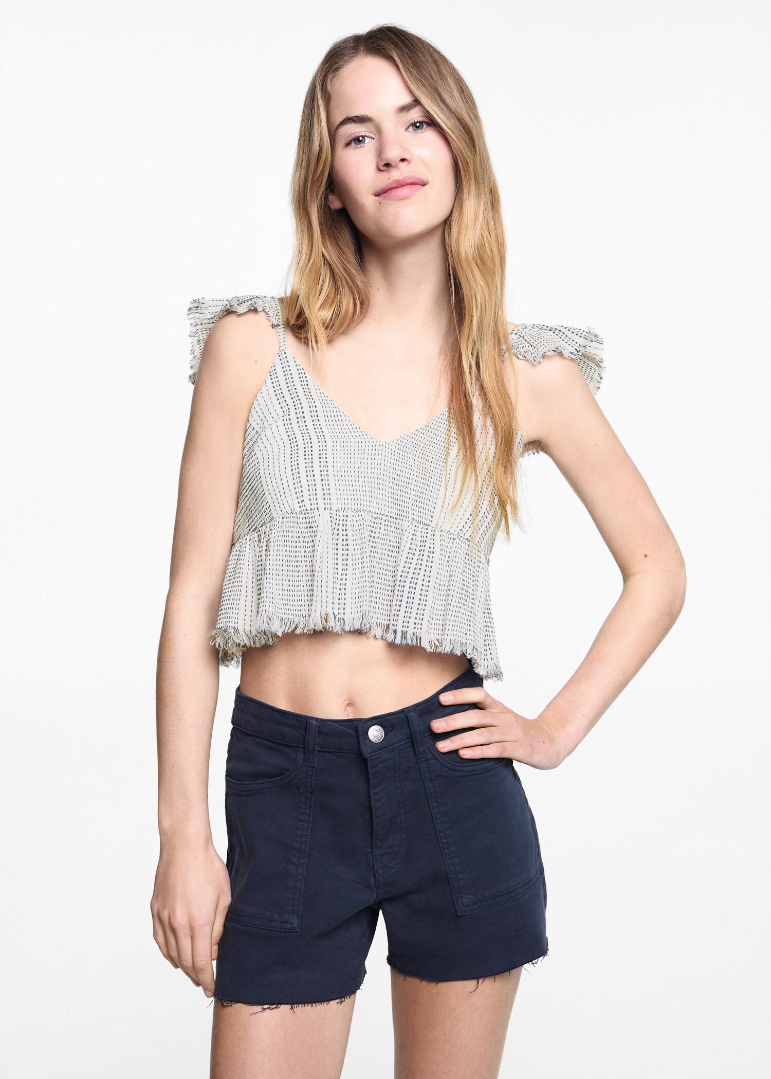 Printed top with open back - Medium plane