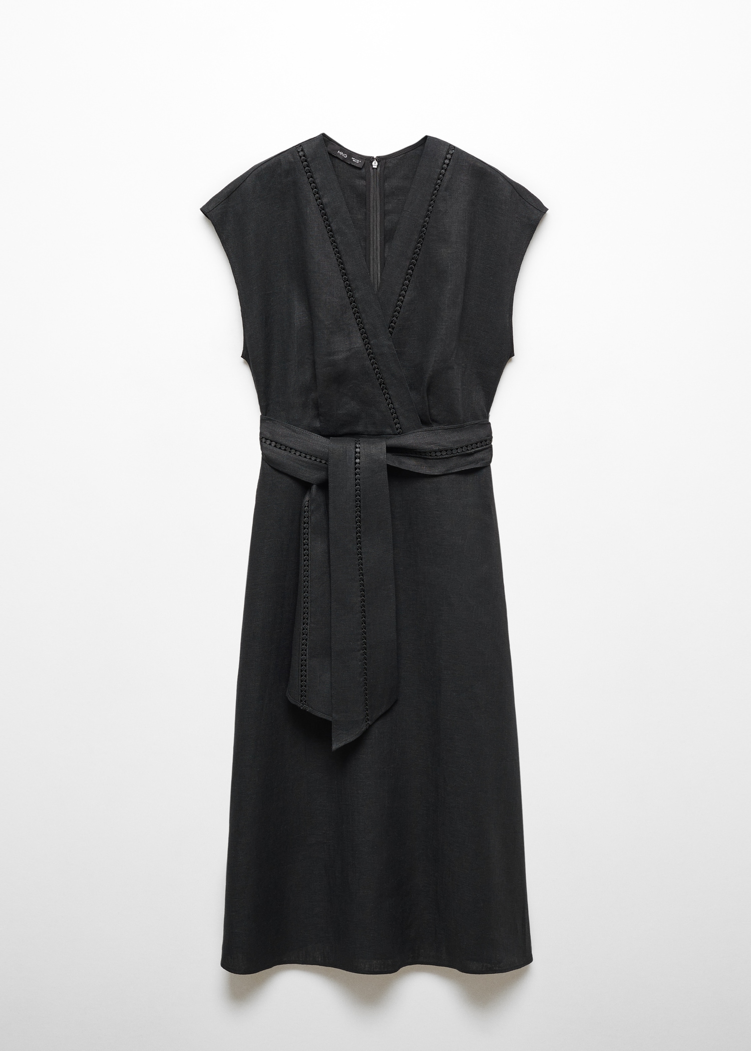 Dress Mango Outlet Robe En Lin Mango Robe Nœud 100 Lin Femme MANGO