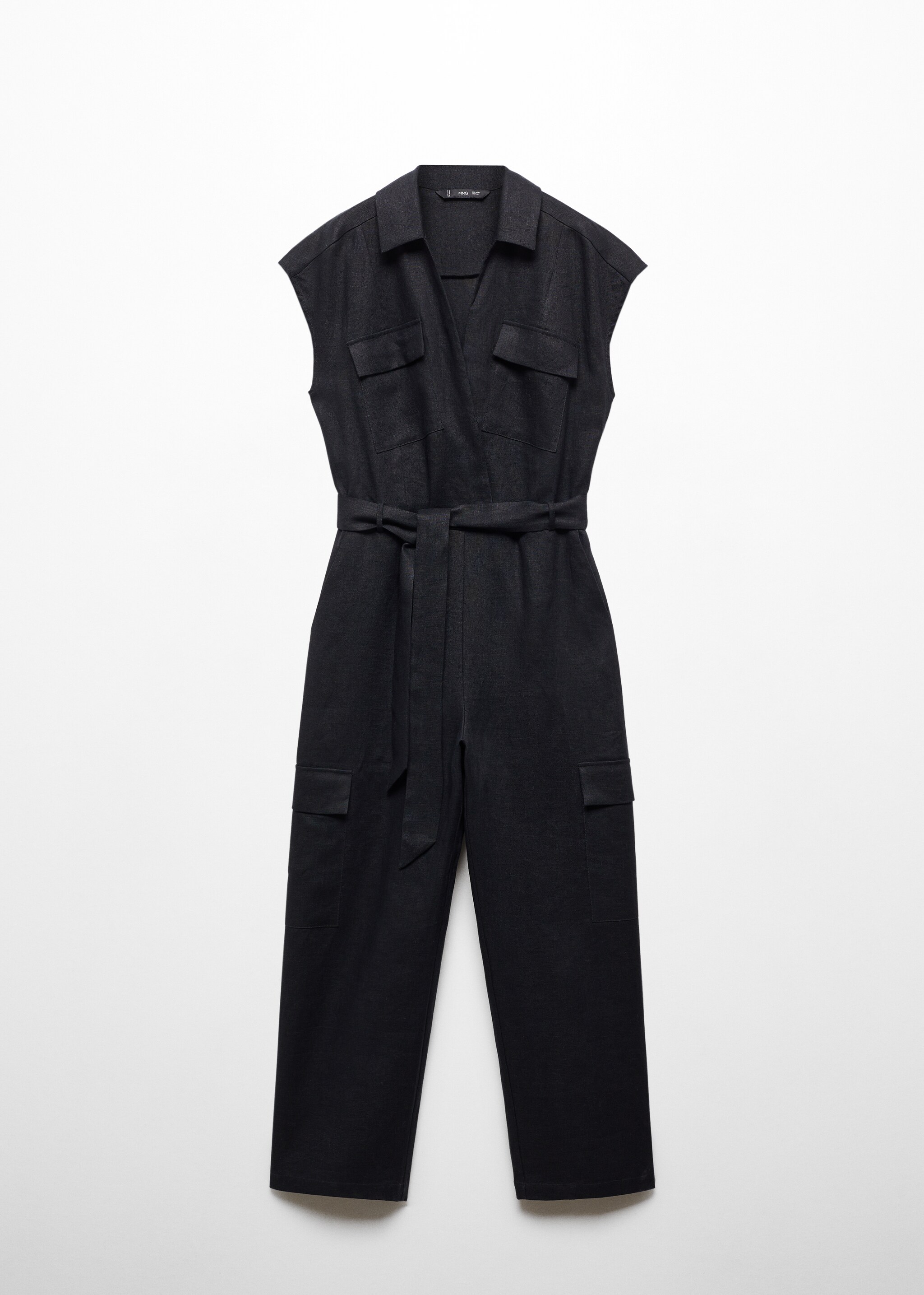 Cargo-style linen jumpsuit - Article without model