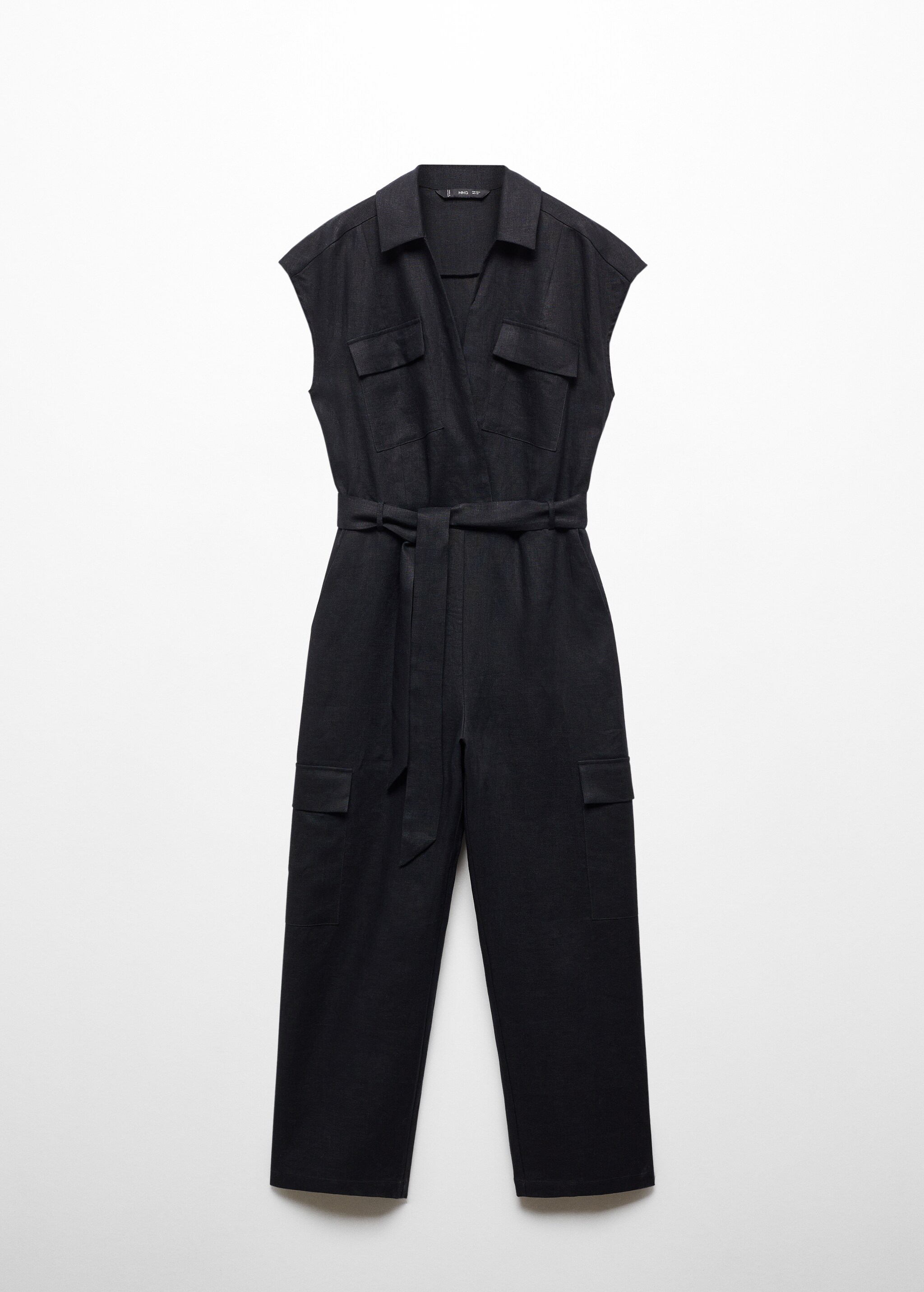 Cargo-style linen jumpsuit - Article without model