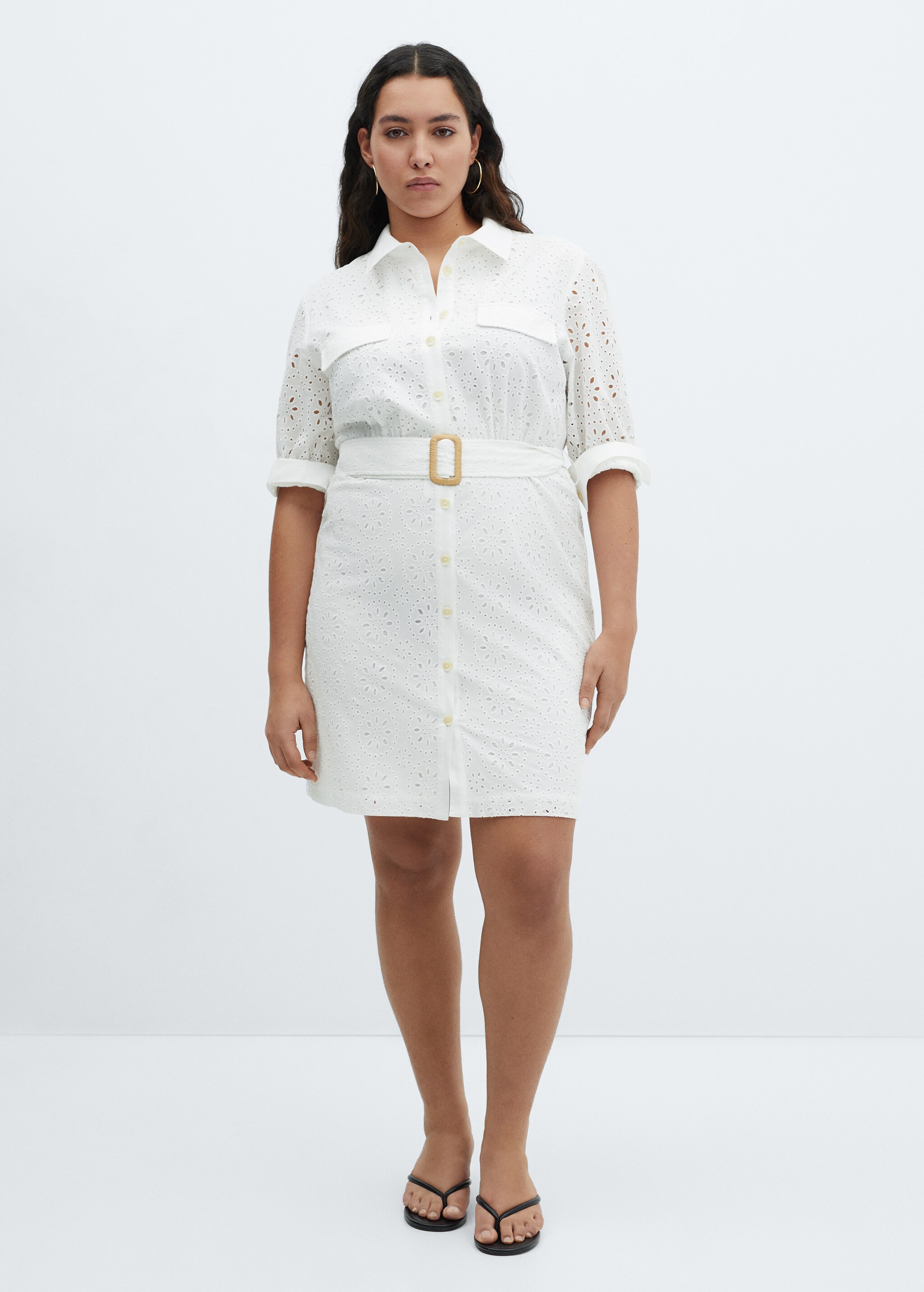 Swiss embroidered shirt dress - Details of the article 3