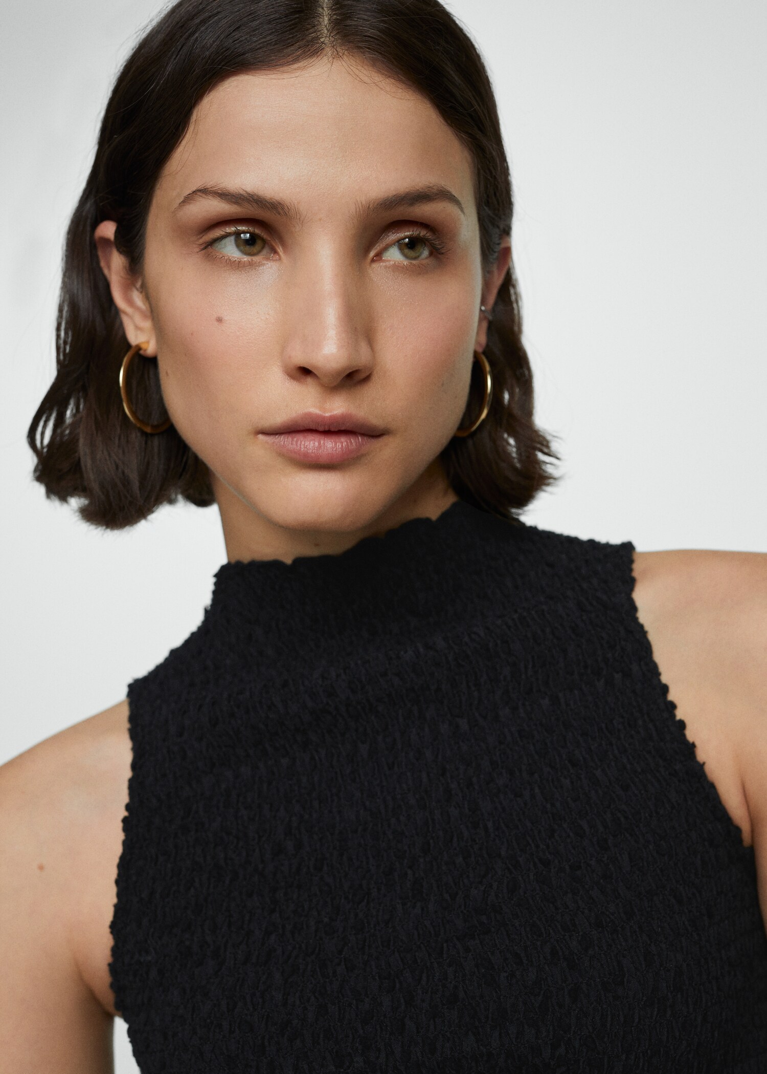 Ruched-texture top - Woman | MANGO USA