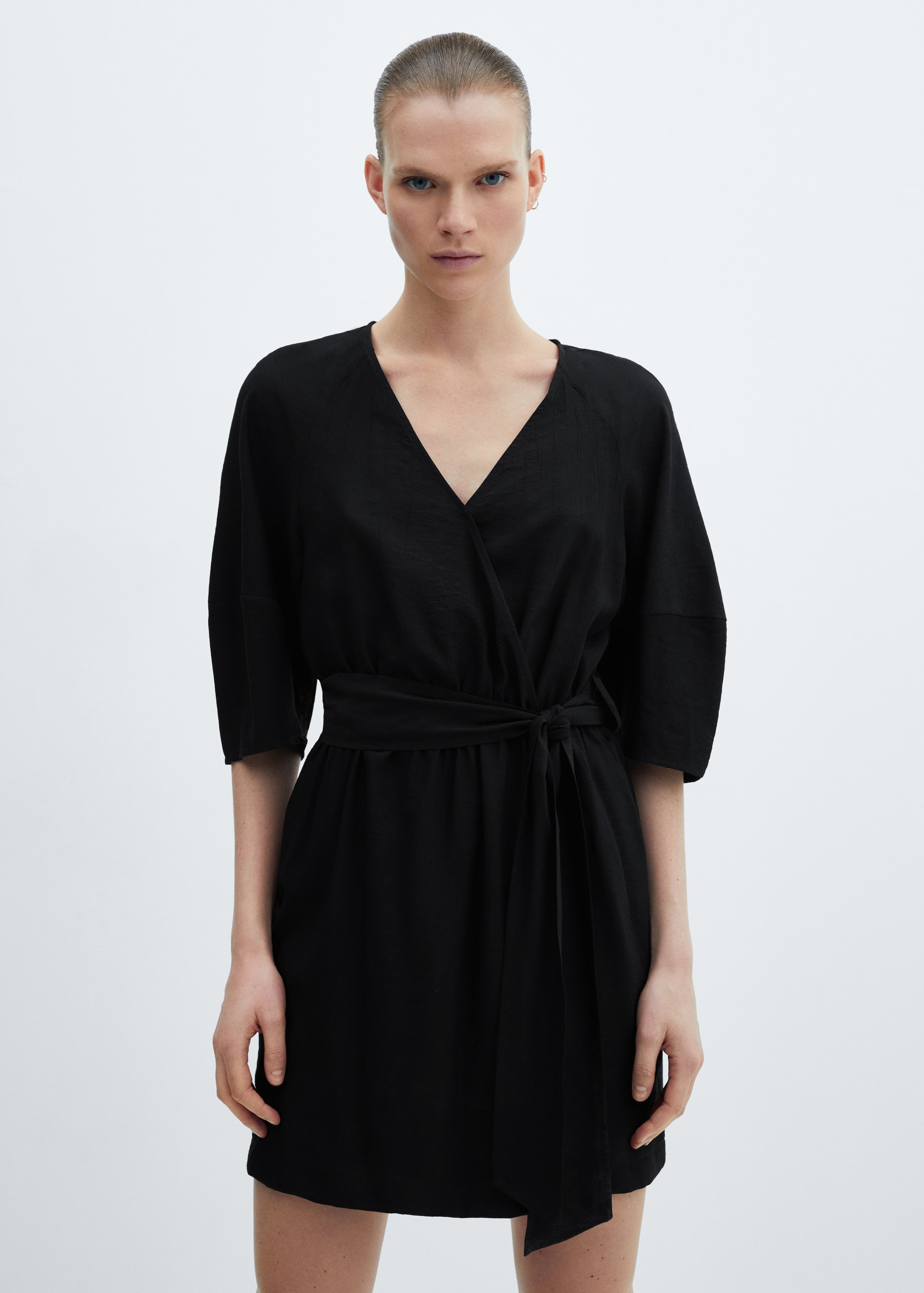 Robe Courte Robe Cache Coeur Noire Robe Cache Coeur Noire Robe
