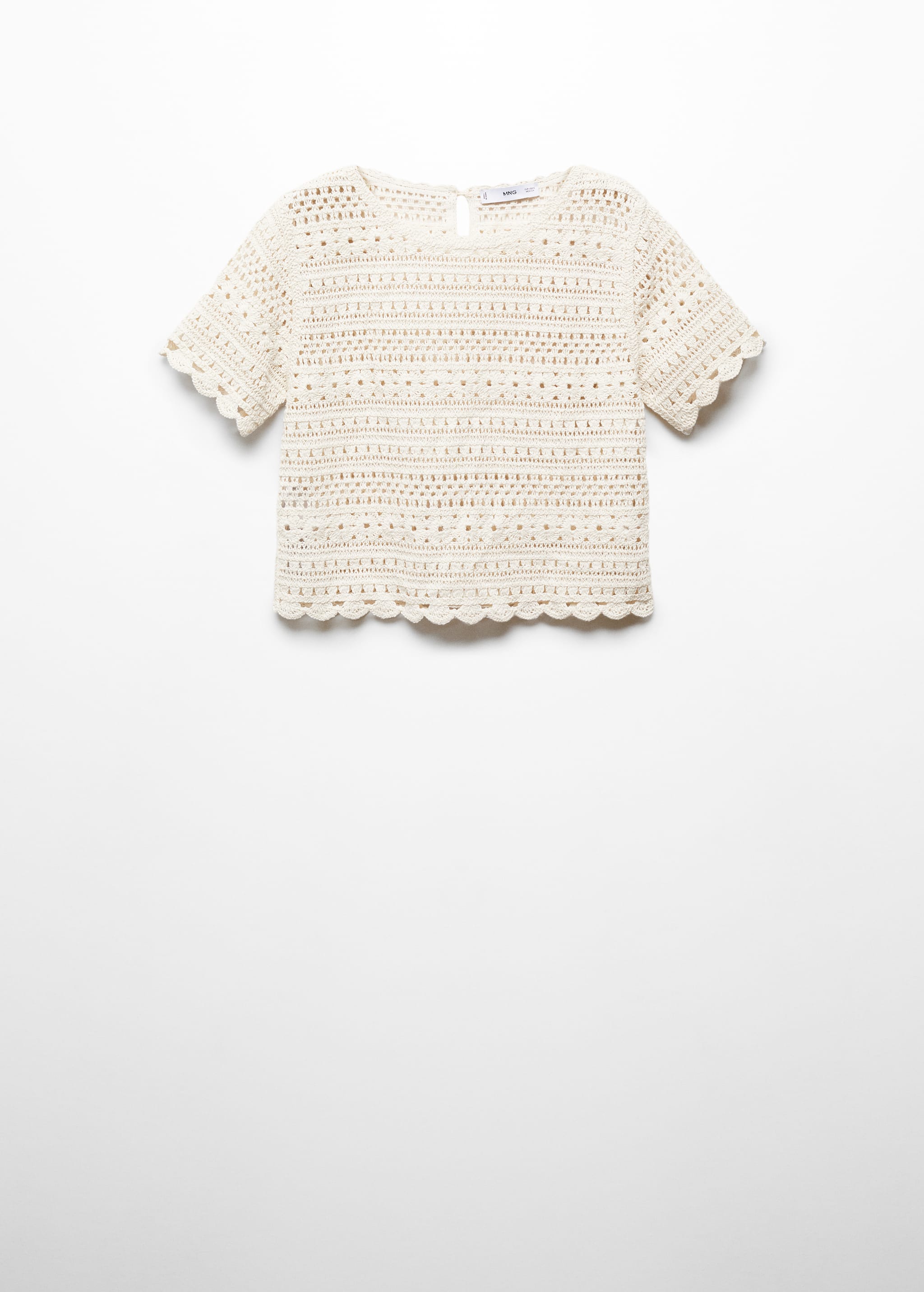Knitted sweater with openwork details - Article without model