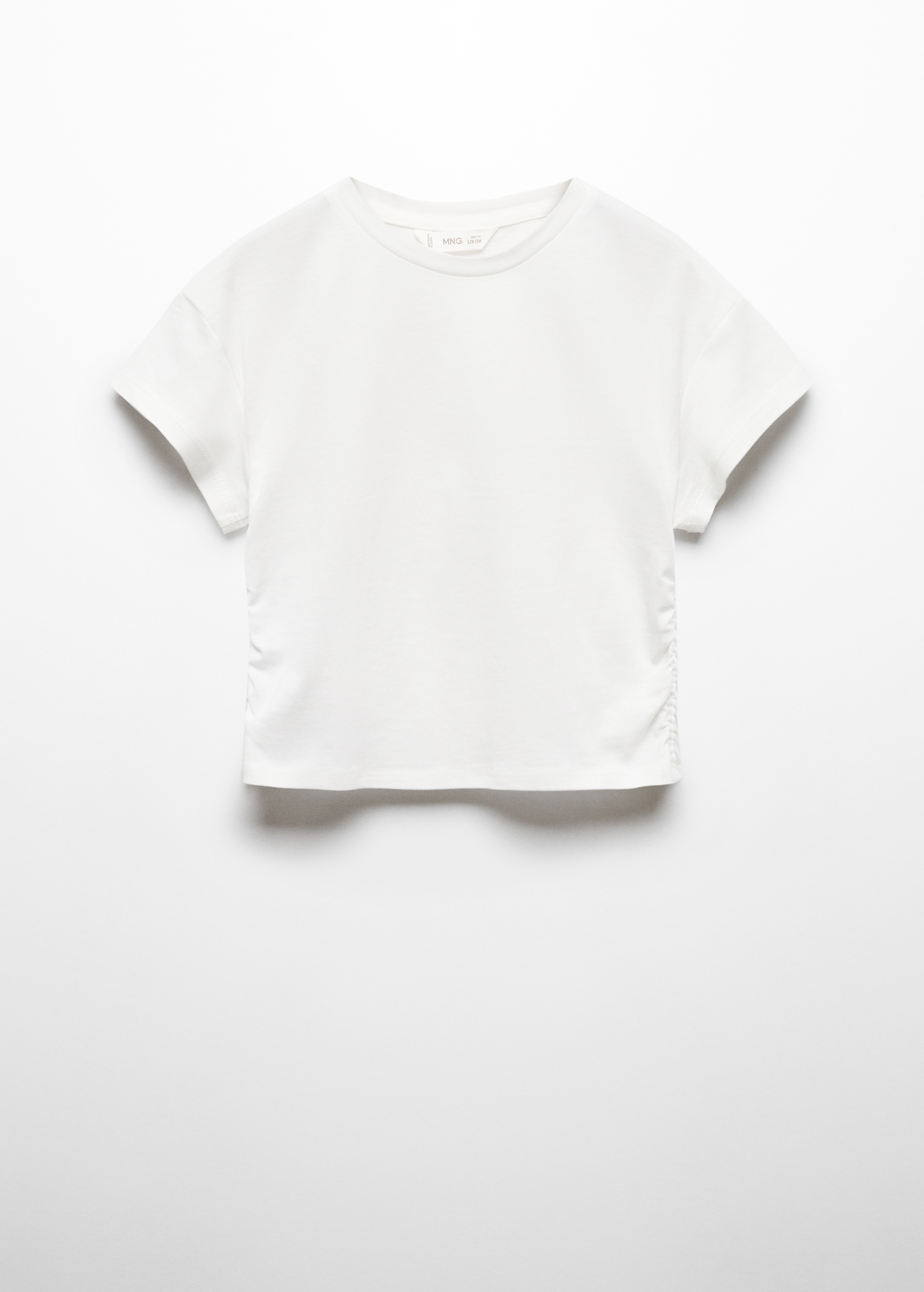 T-shirt de algodão com pormenor de rufo - Artigo sem modelo
