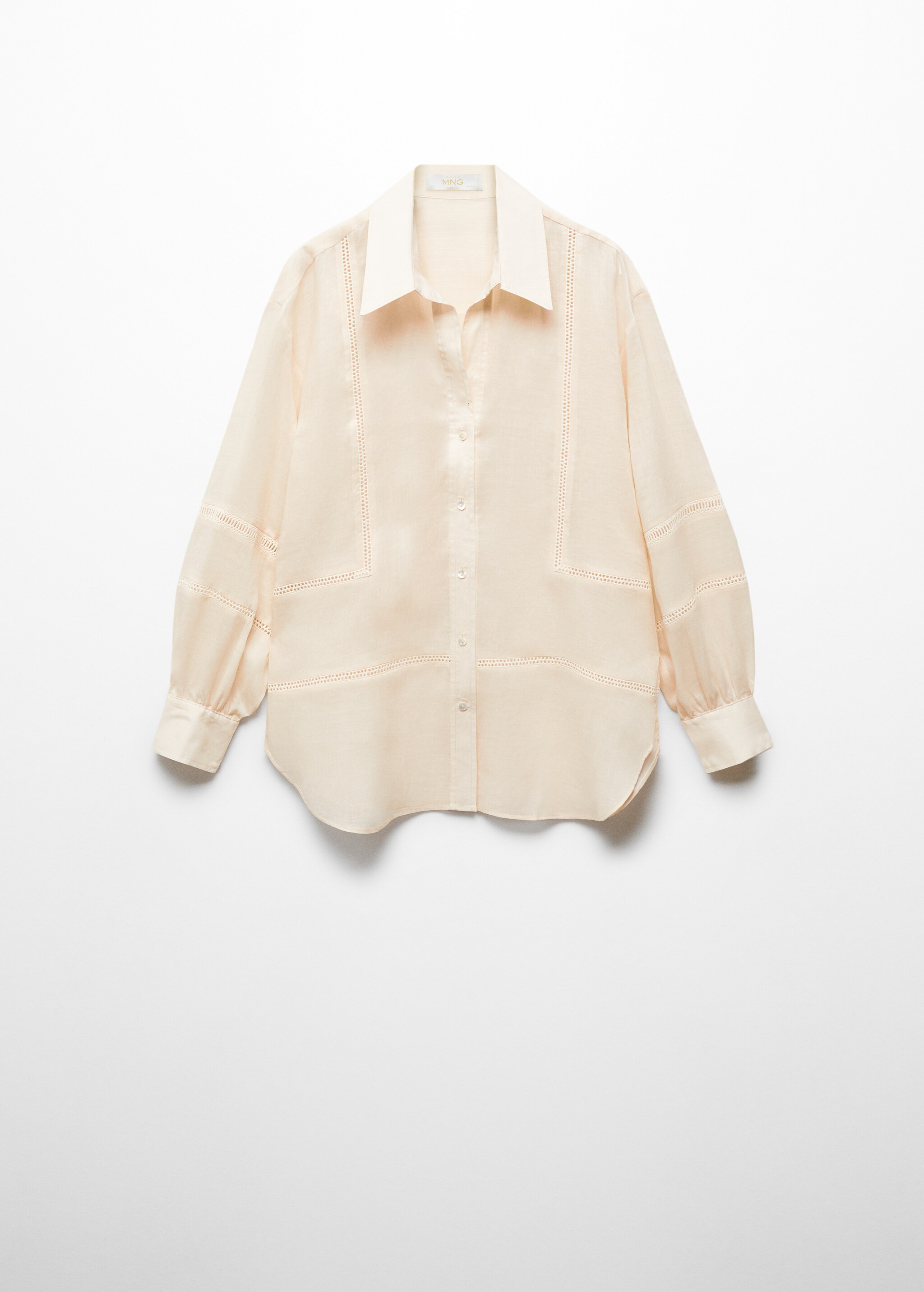 Ramie shirt with embroidered details - Article without model