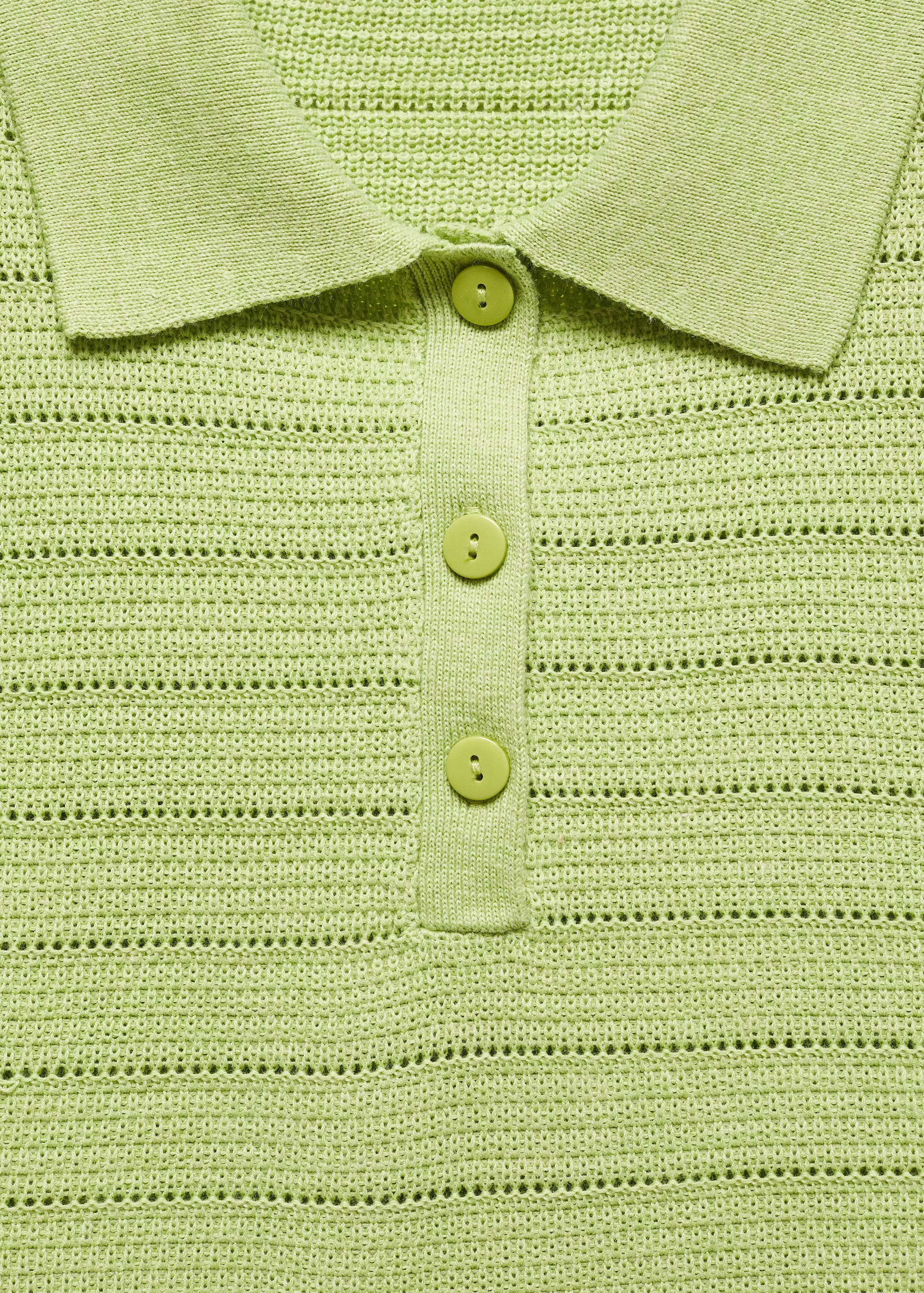 Short sleeve polo neck jumper - Details of the article 8