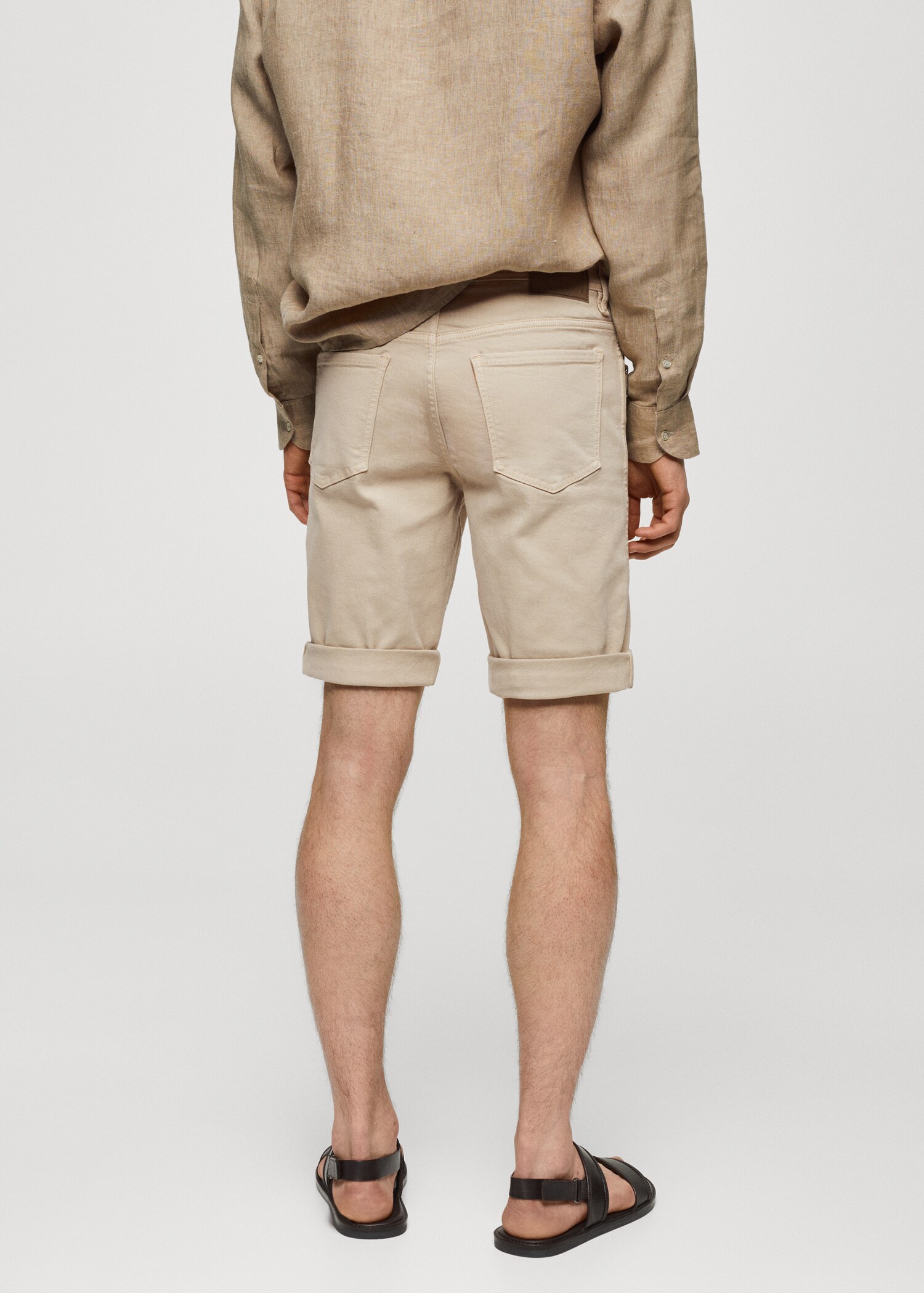 Bermuda en jean slim fit - Verso de l’article