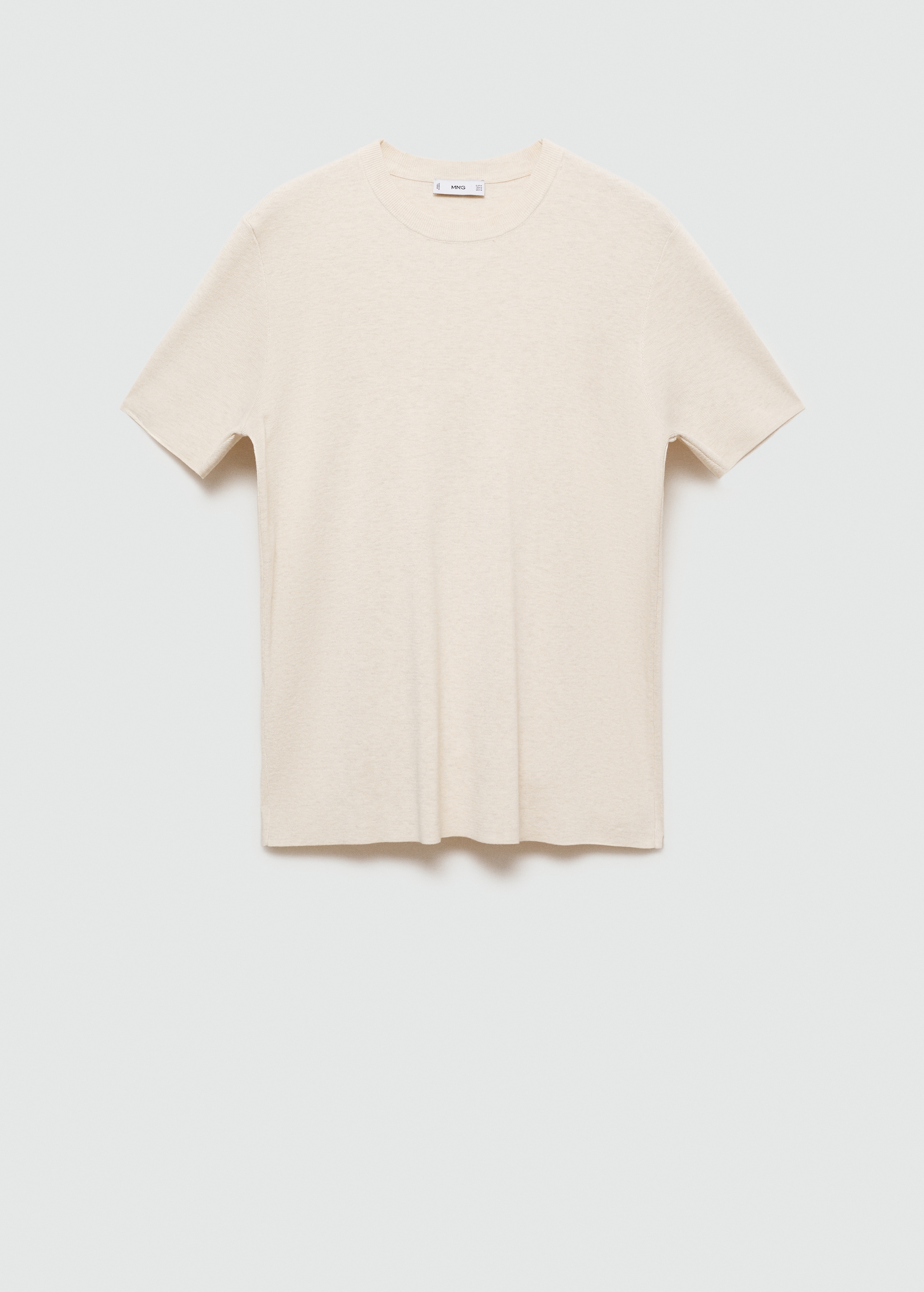 T-shirt básica com mistura de algodão - Artigo sem modelo