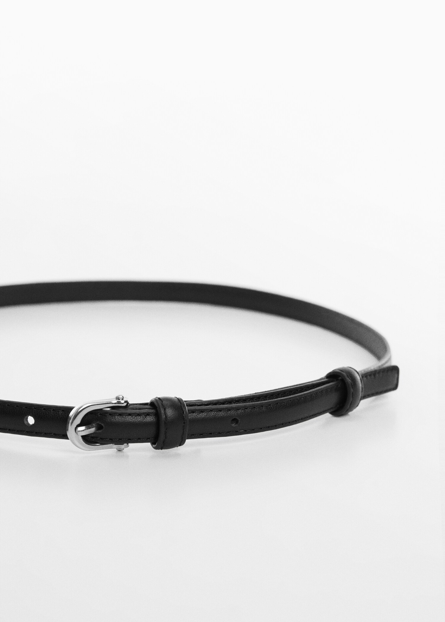 Buckle leather belt - Medium plane