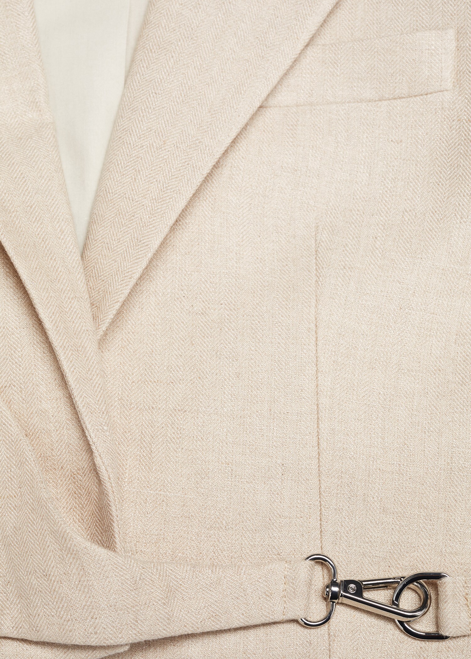 Cropped linen jacket - Details of the article 8
