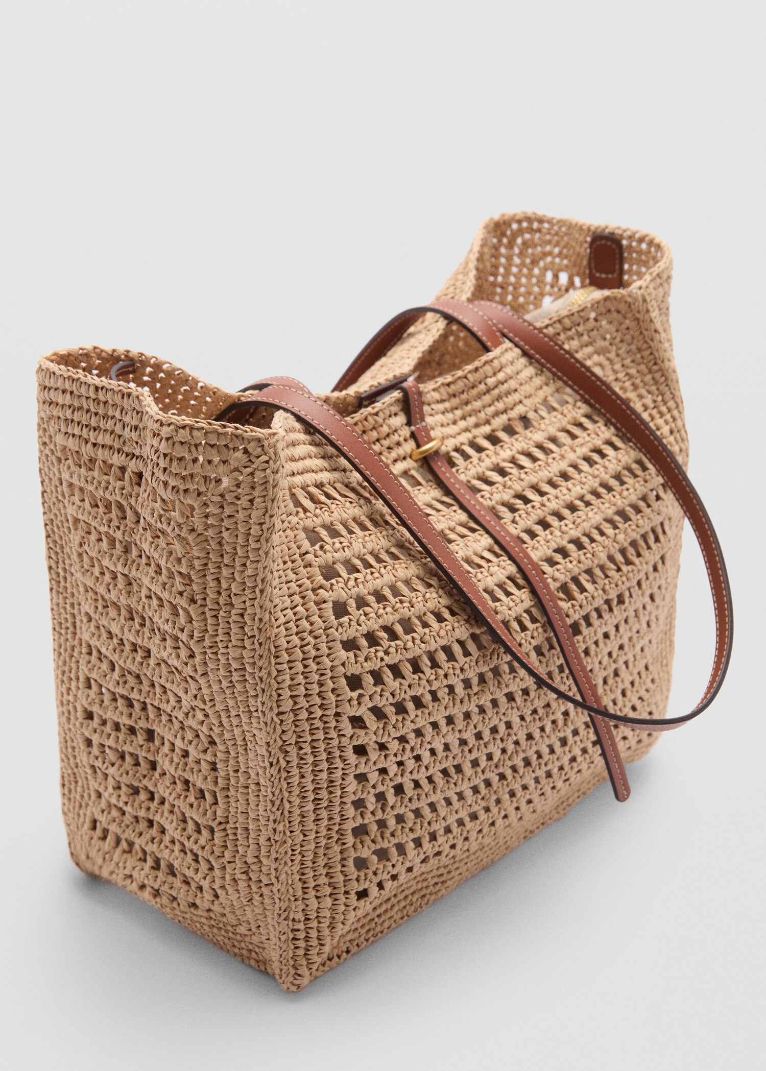 Natural fibre shopper bag - Medium plane