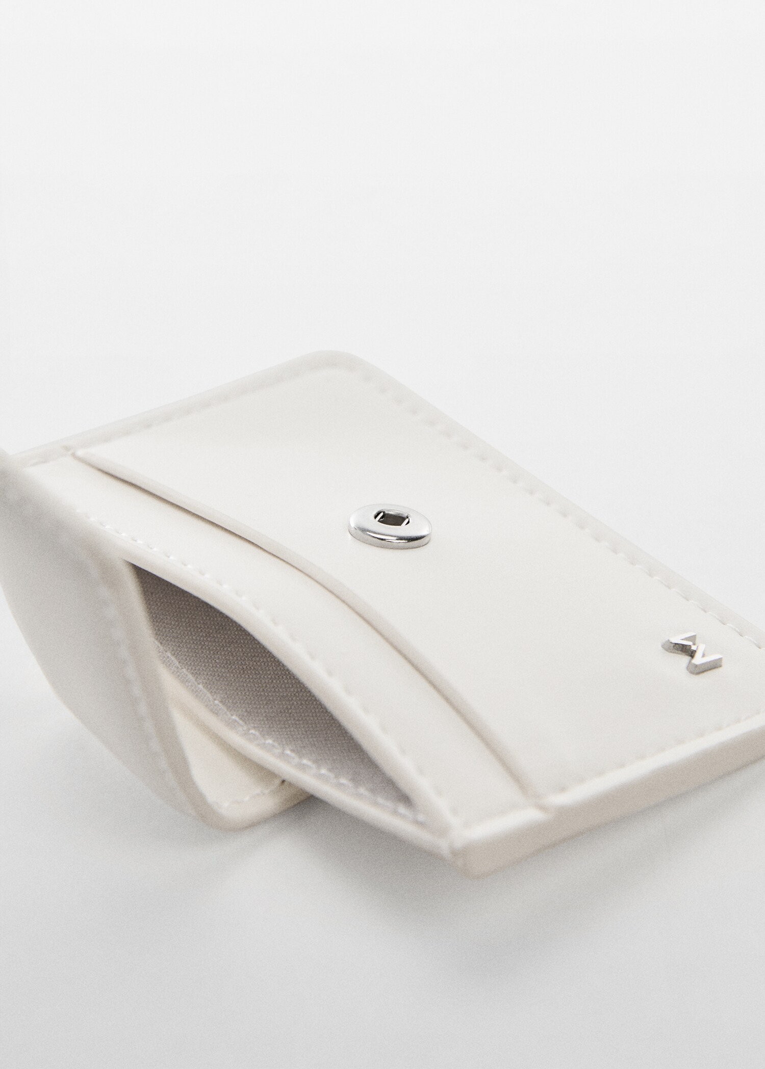 Card holder with flap and logo - Medium plane