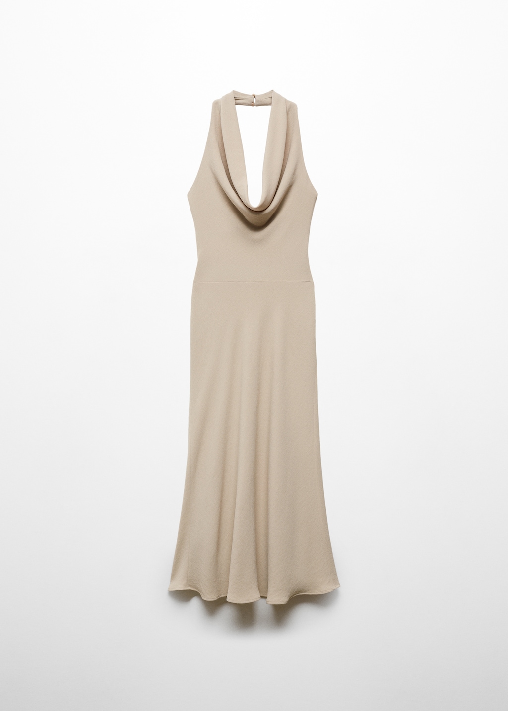 Beige halter neck dress hotsell