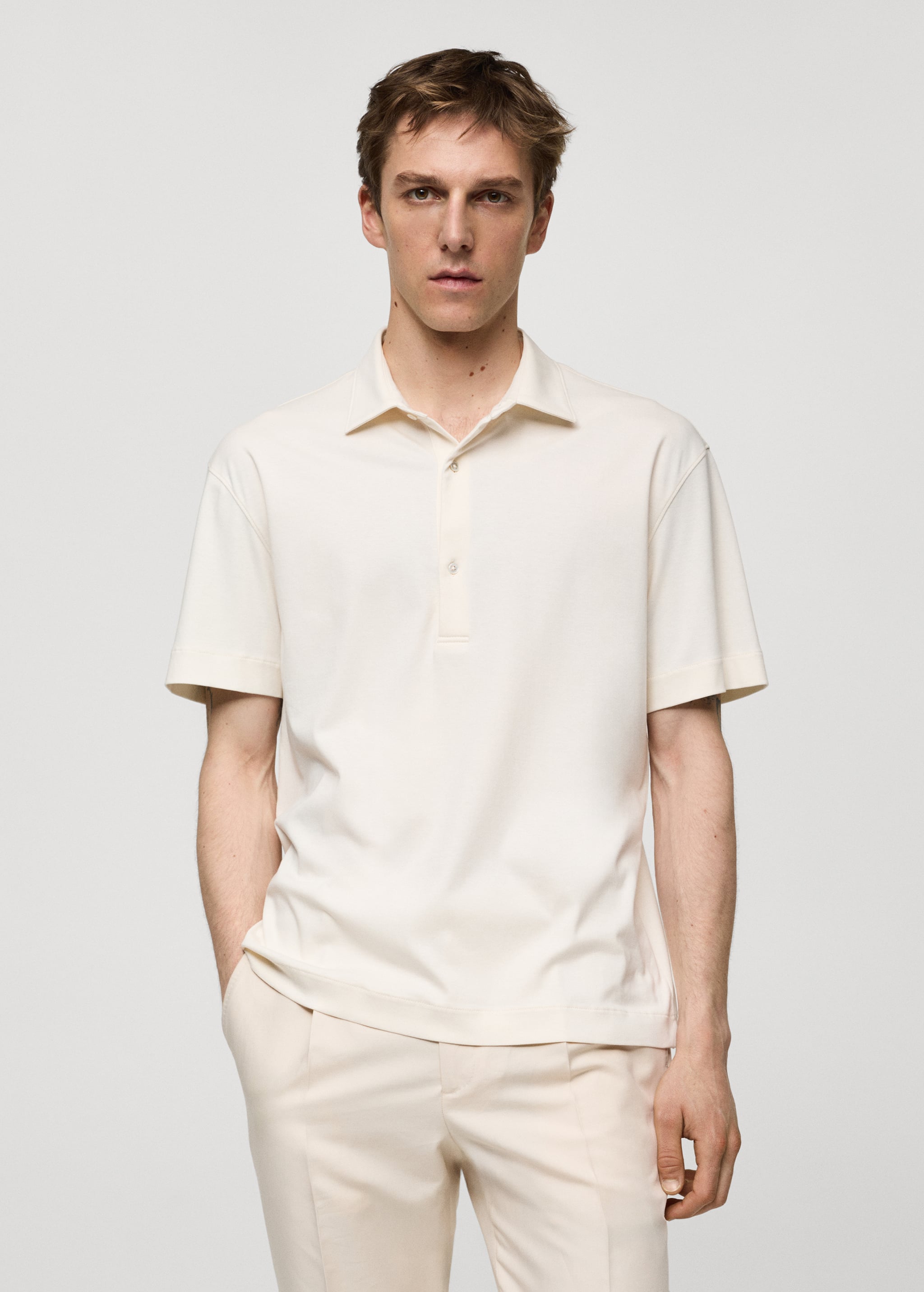 100% cotton slim-fit polo shirt - Medium plane