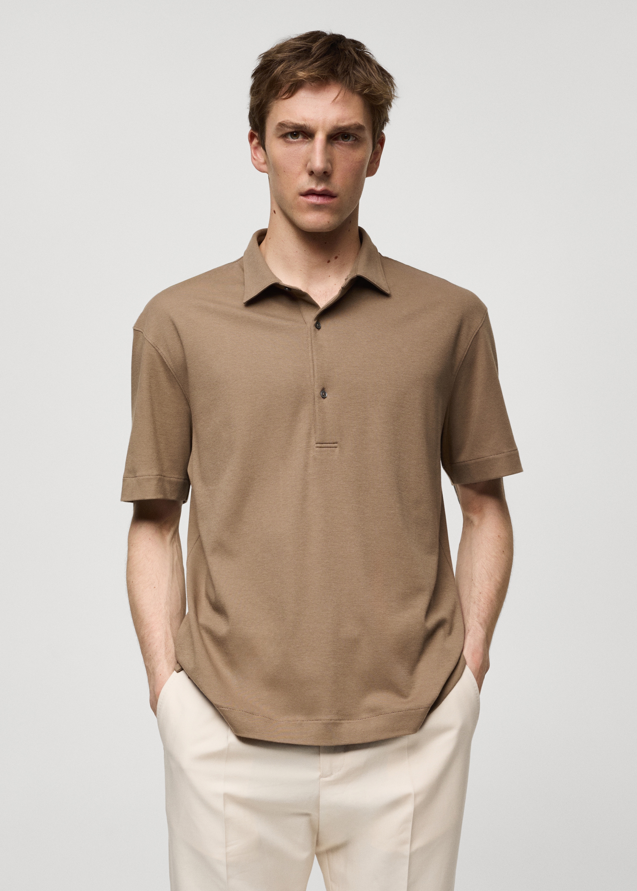 100% cotton slim-fit polo shirt - Medium plane