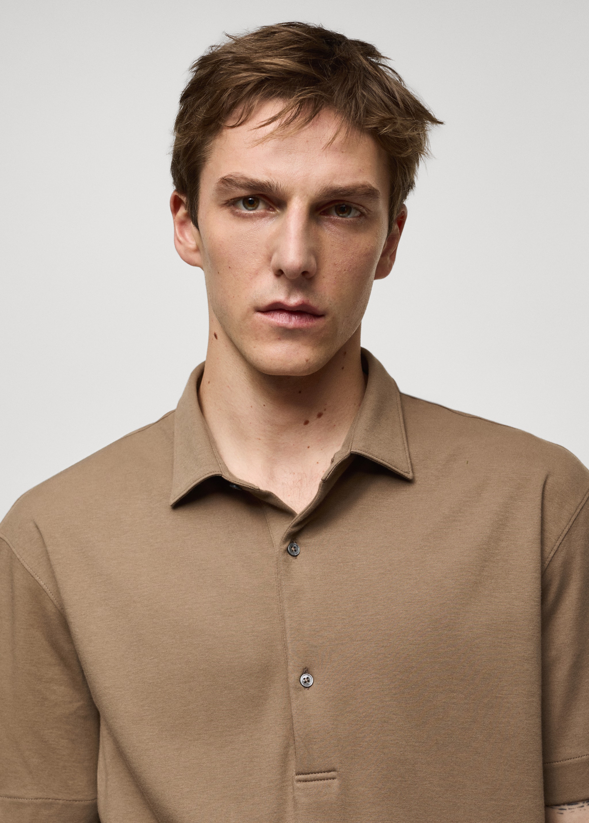 100% cotton slim-fit polo shirt - Details of the article 1