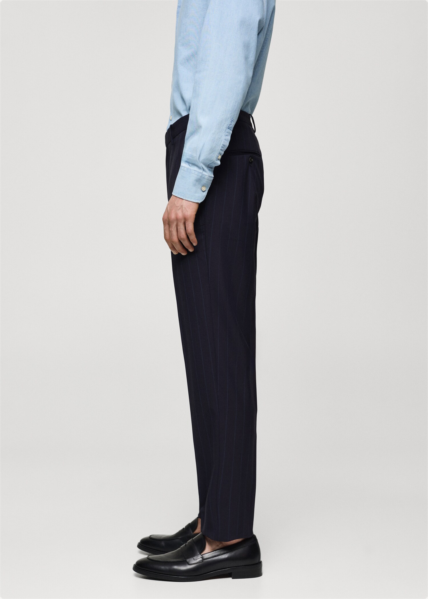 Pantalon costume laine vierge rayure tennis - Détail de l'article 2