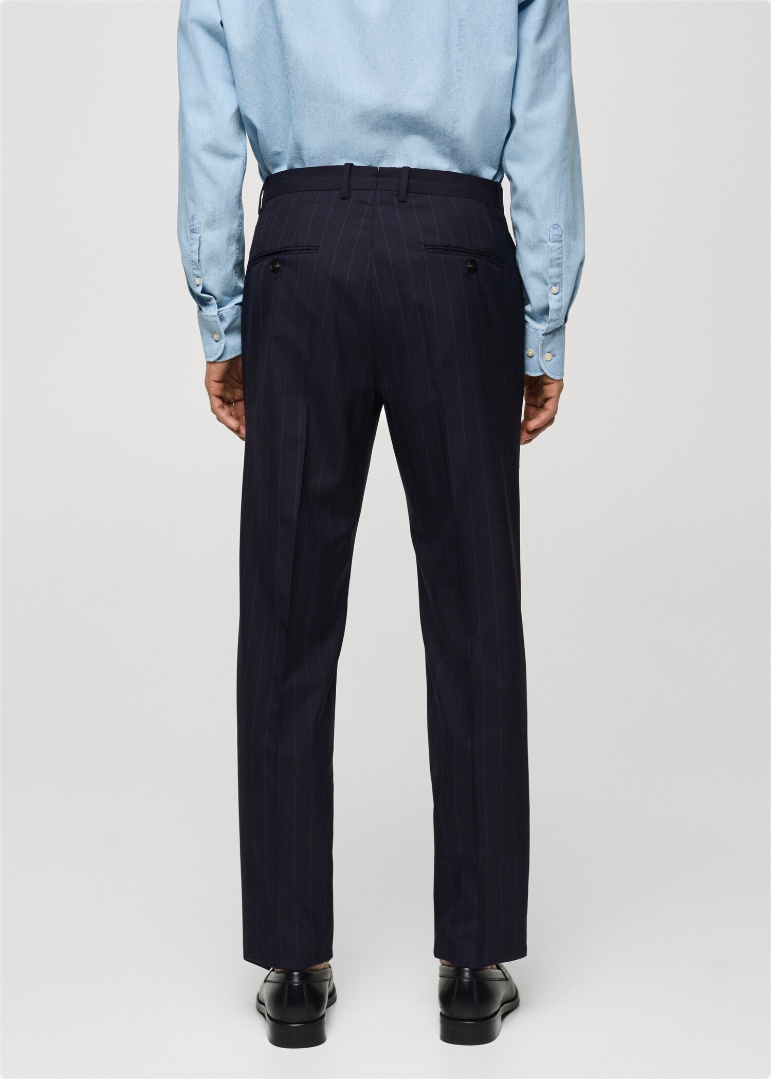 Pantalon costume laine vierge rayure tennis - Verso de l’article