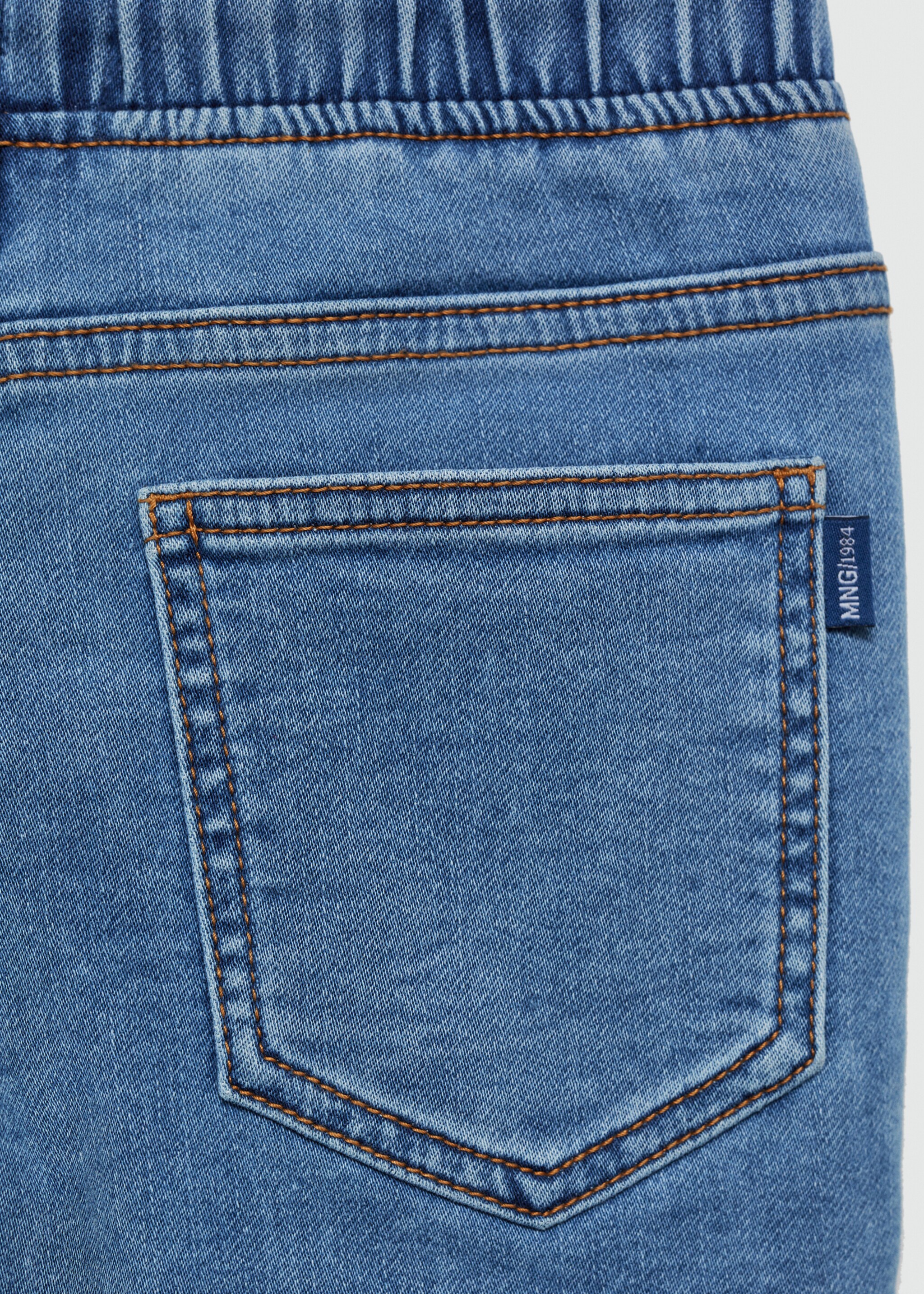 Bermuda denim taille élastique - Détail de l'article 0, Bleu moyen. Ref: 67058271-00.