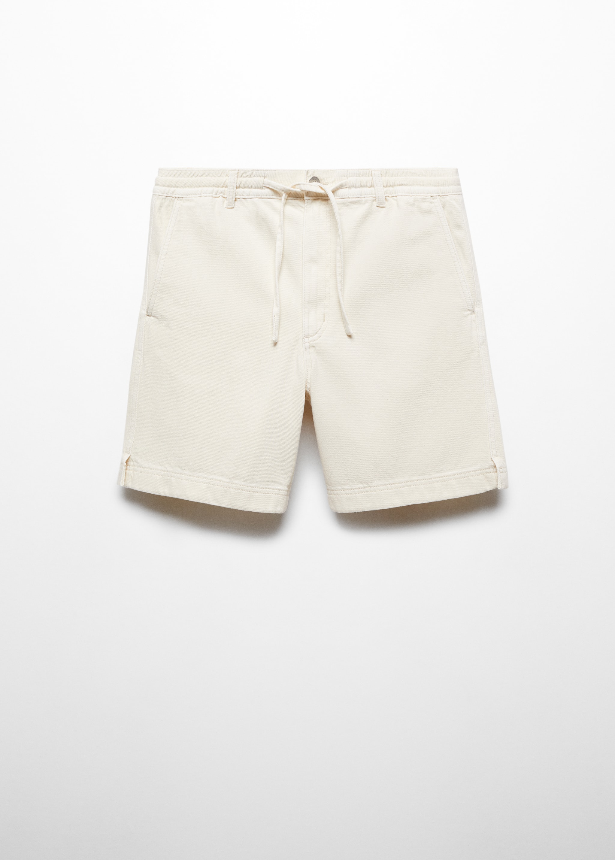 100% cotton drawstring Bermuda shorts - Article without model