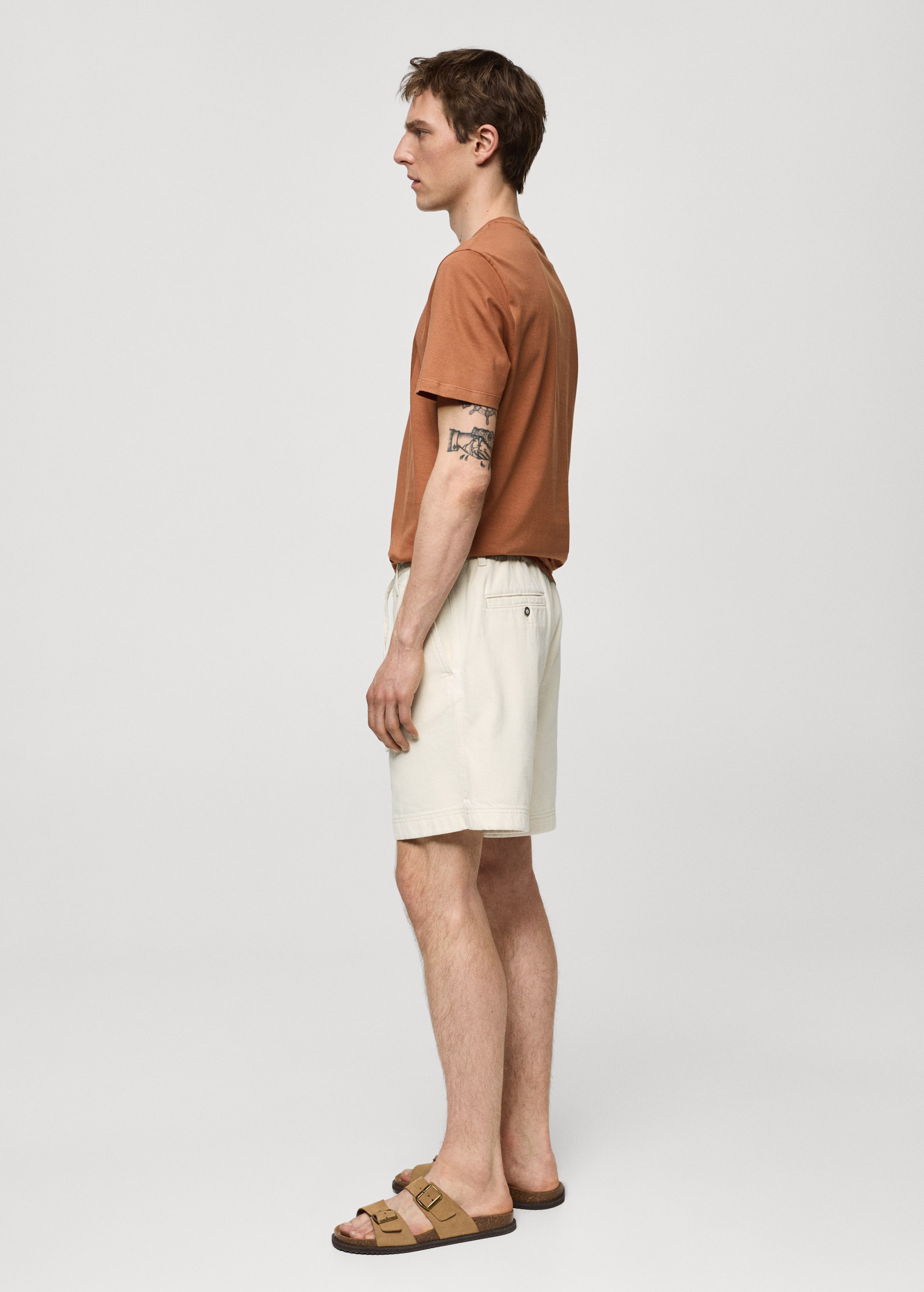 100% cotton drawstring Bermuda shorts - Details of the article 6