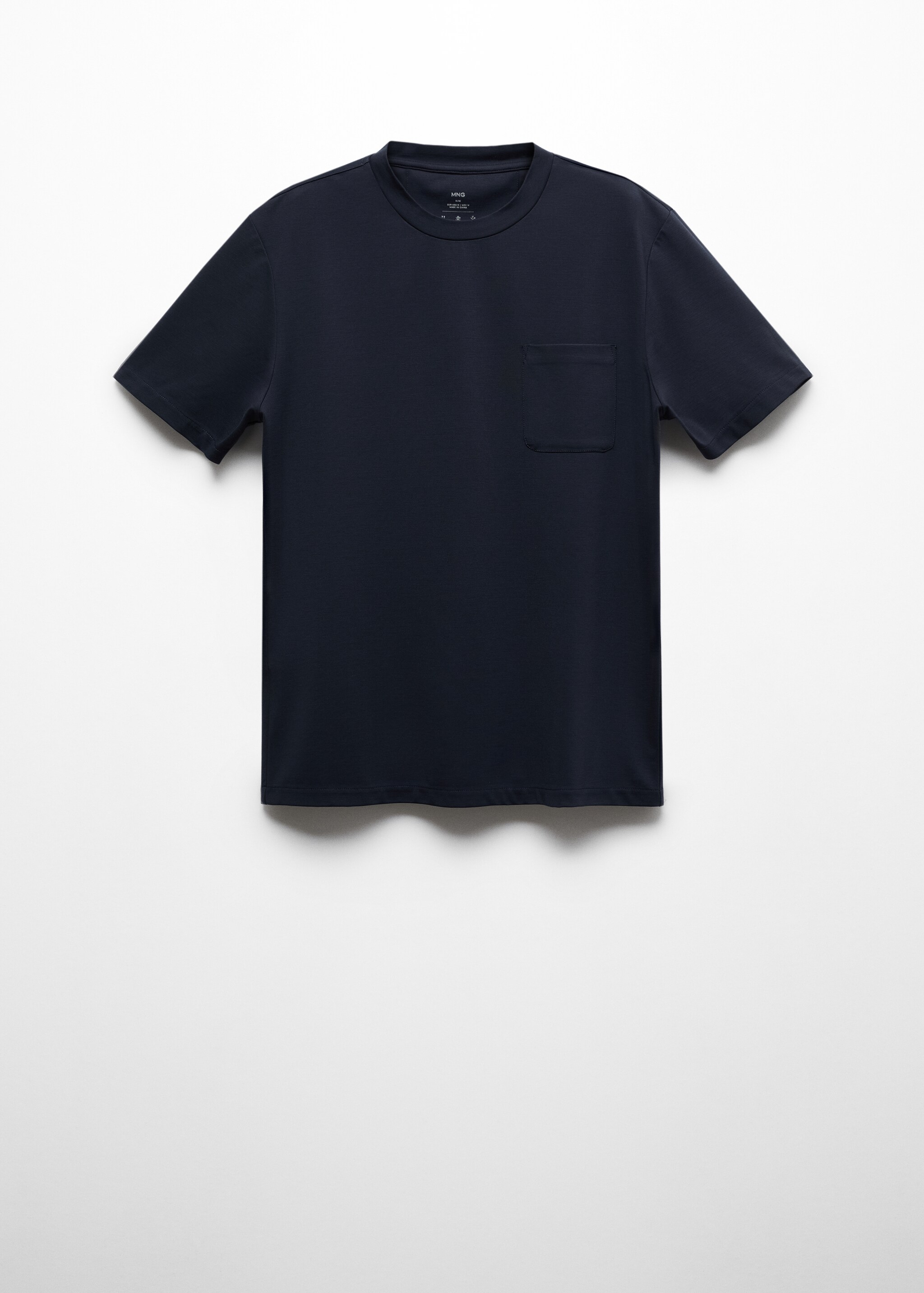 T-shirt slim fit com bolso - Artigo sem modelo