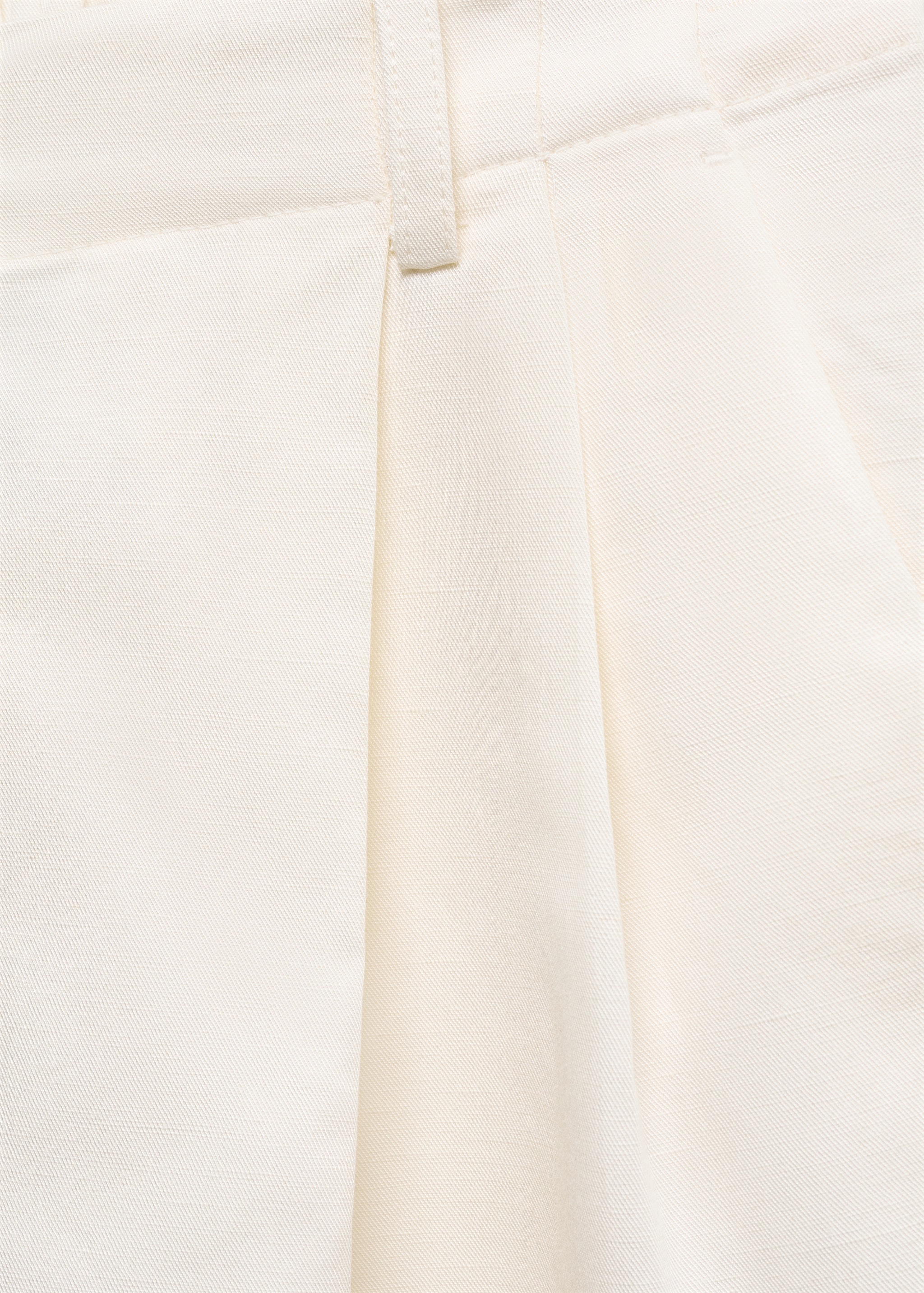 Linen-blend Bermuda plated shorts - Details of the article 8