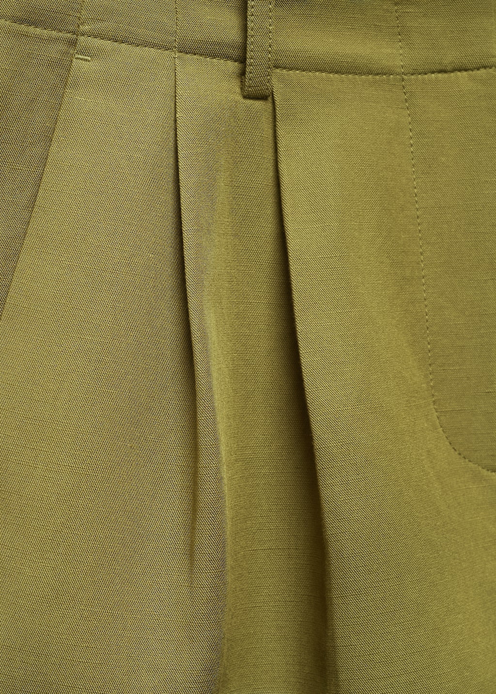 Mango Linen-blend Bermuda plated shorts thumbnail