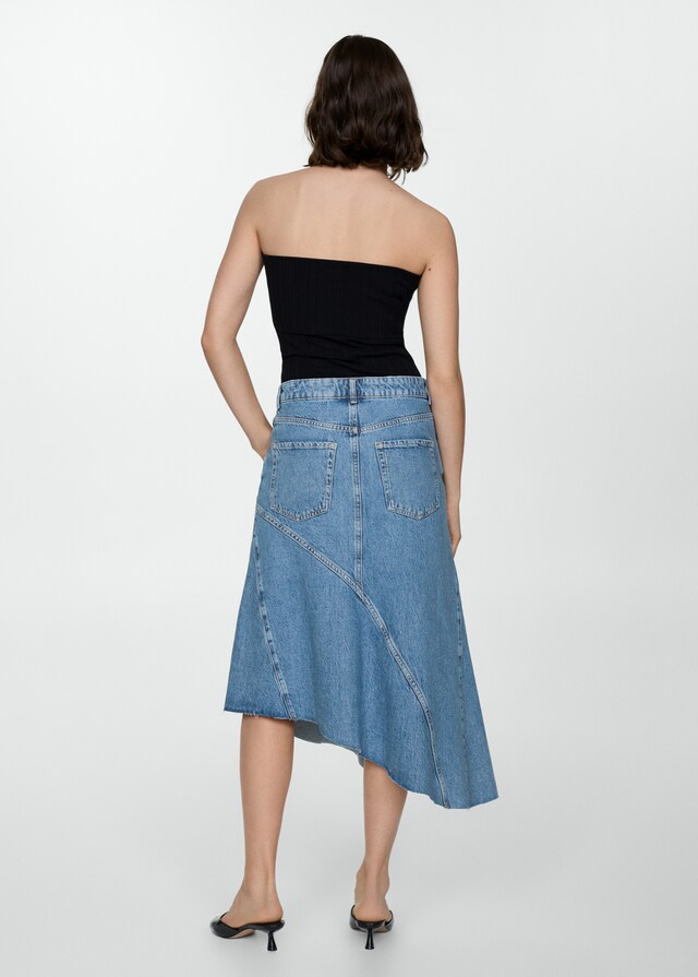 CARLOTA ASYMMETRICAL DENIM SKIRT main image 1
