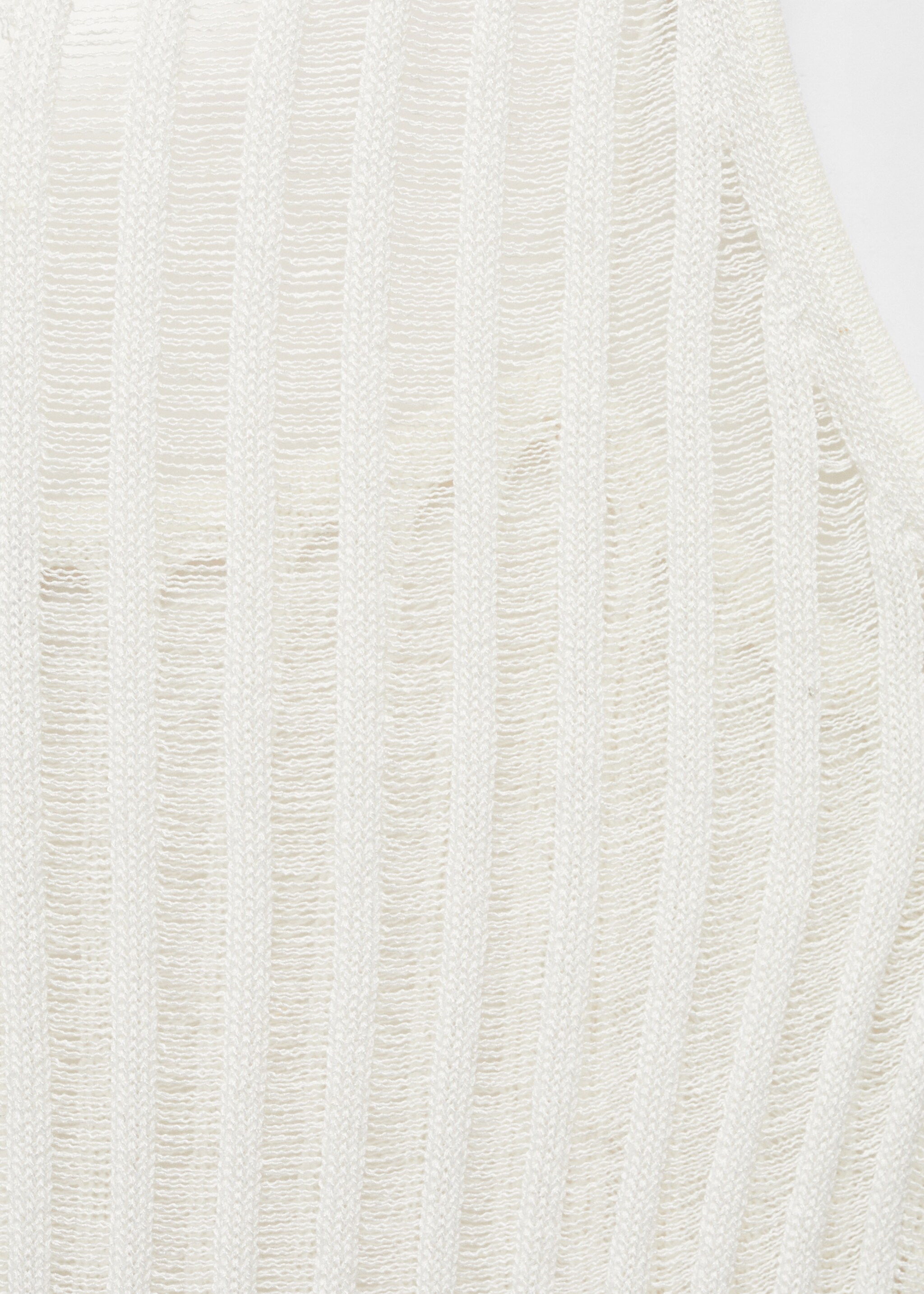 Knitted dress with double straps - Details of the article 8, White. Ref: 67059604-00.