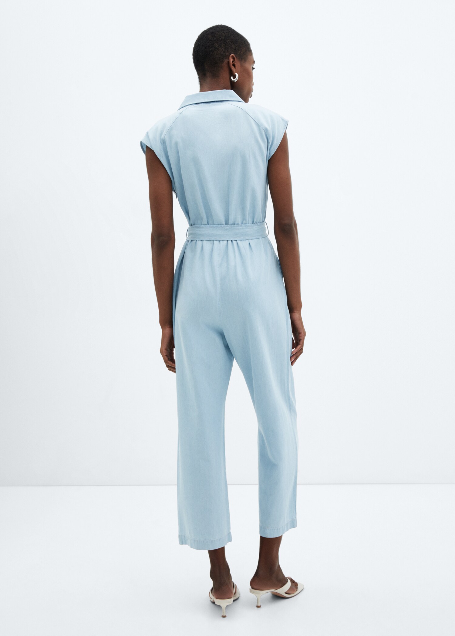 Denim jumpsuit belt - Reverse of the article