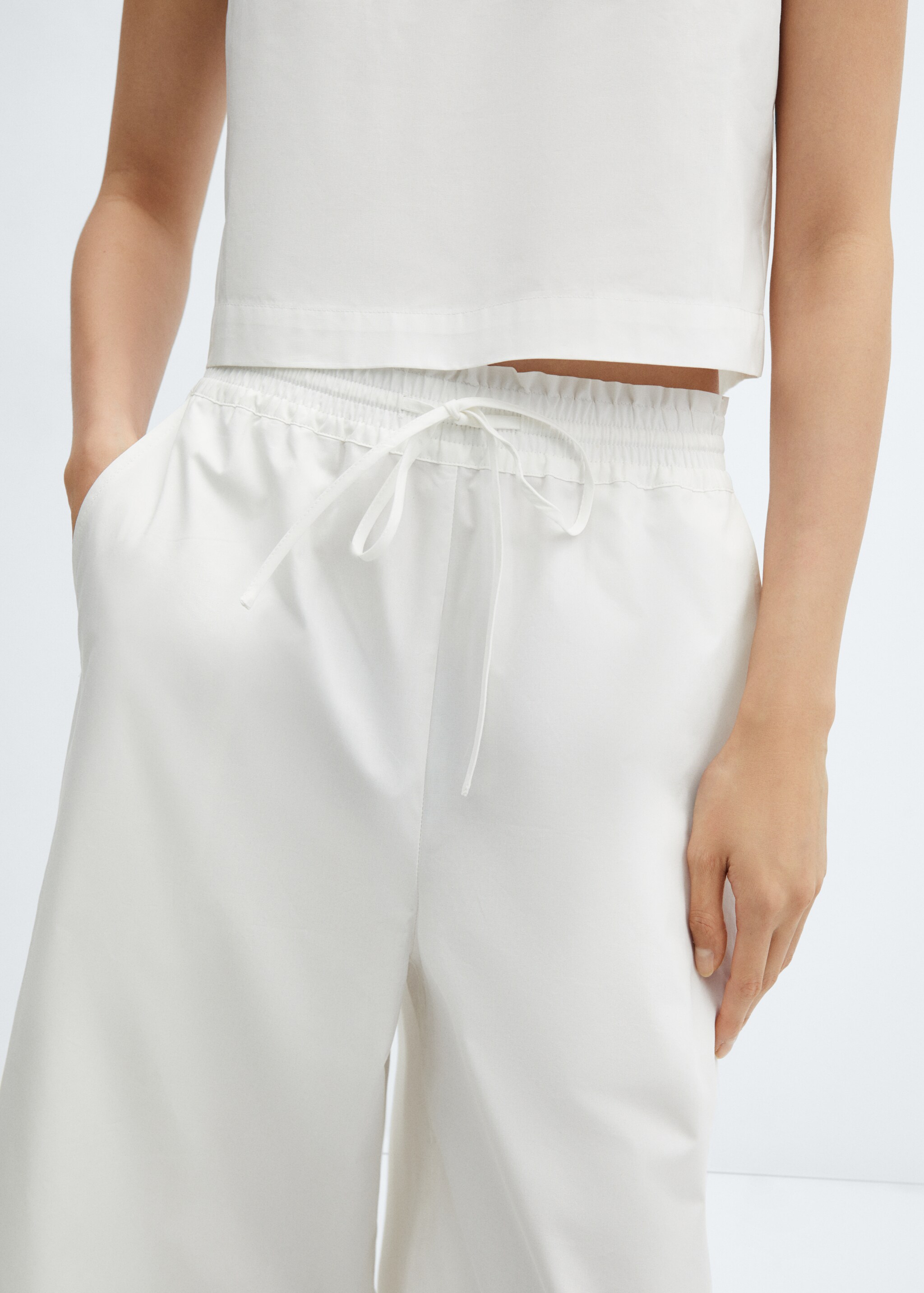 100% cotton culotte trousers  - Details of the article 6