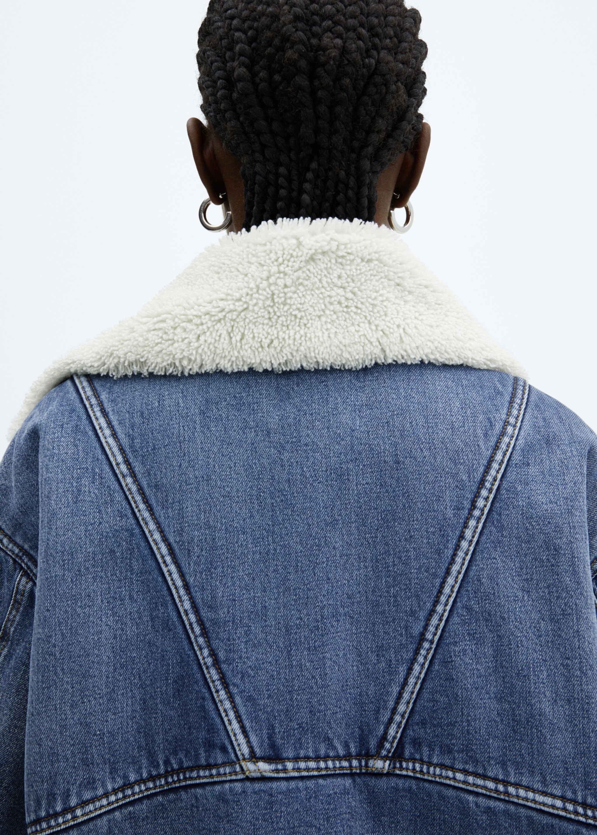 Oversized shearling-effect jacket - Details of the article 6