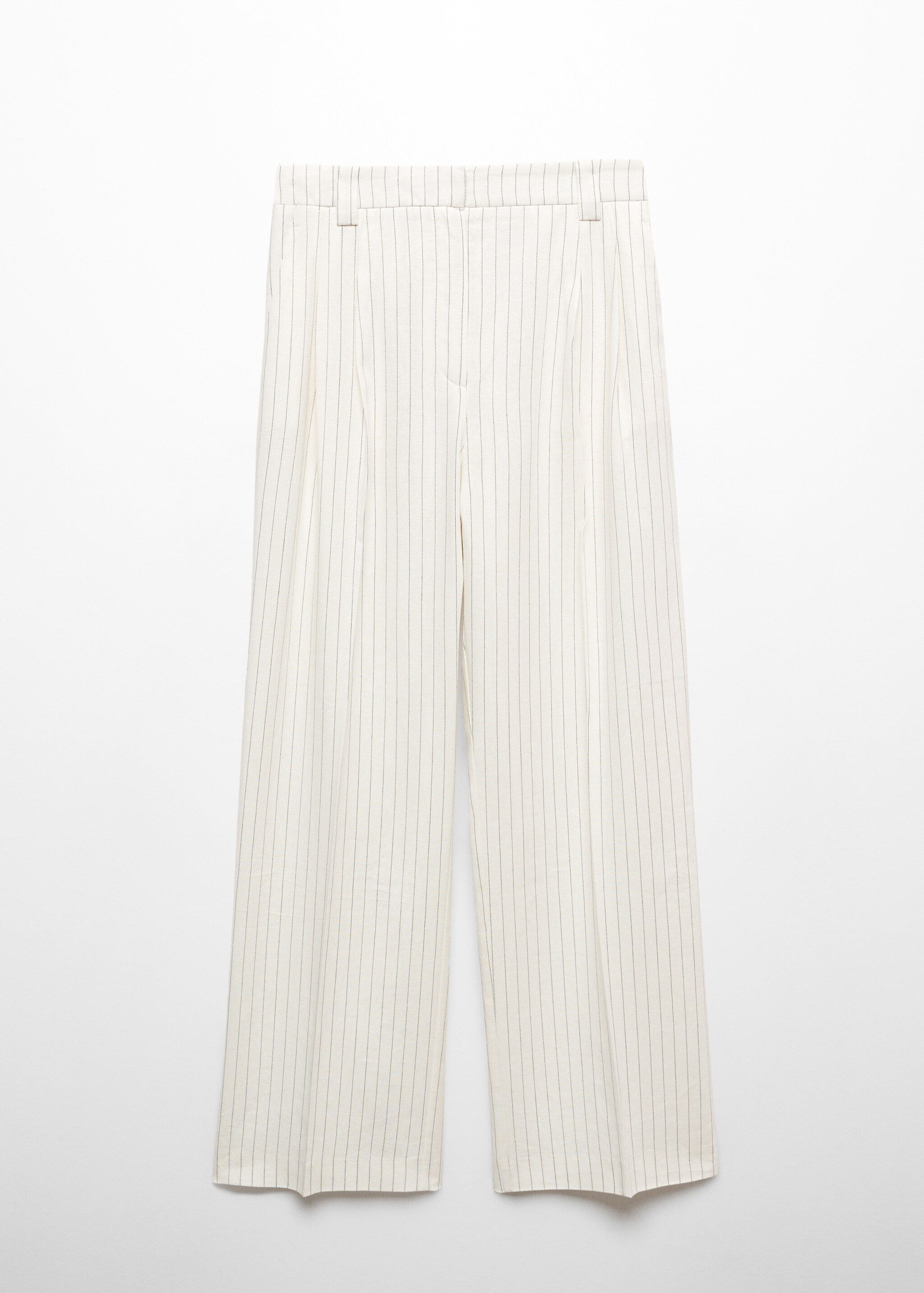 Pleated linen trousers - Article without model
