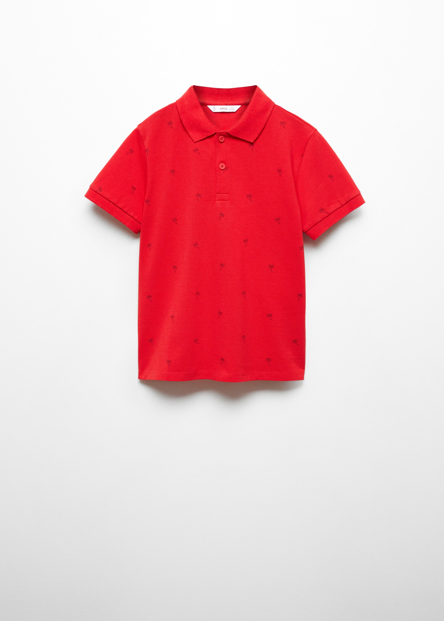 Palm print polo shirt - Article without model
