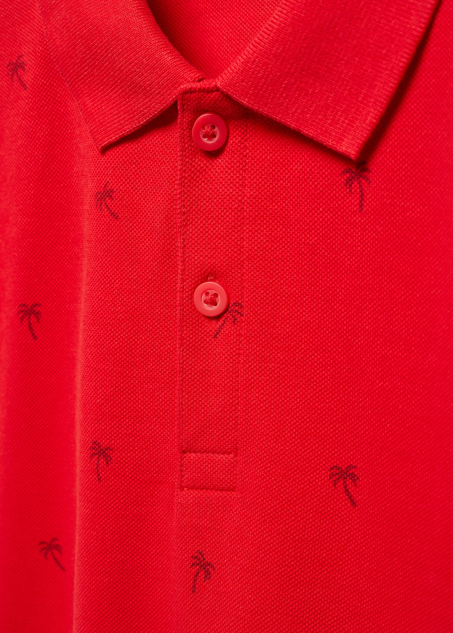 Palm print polo shirt - Details of the article 8