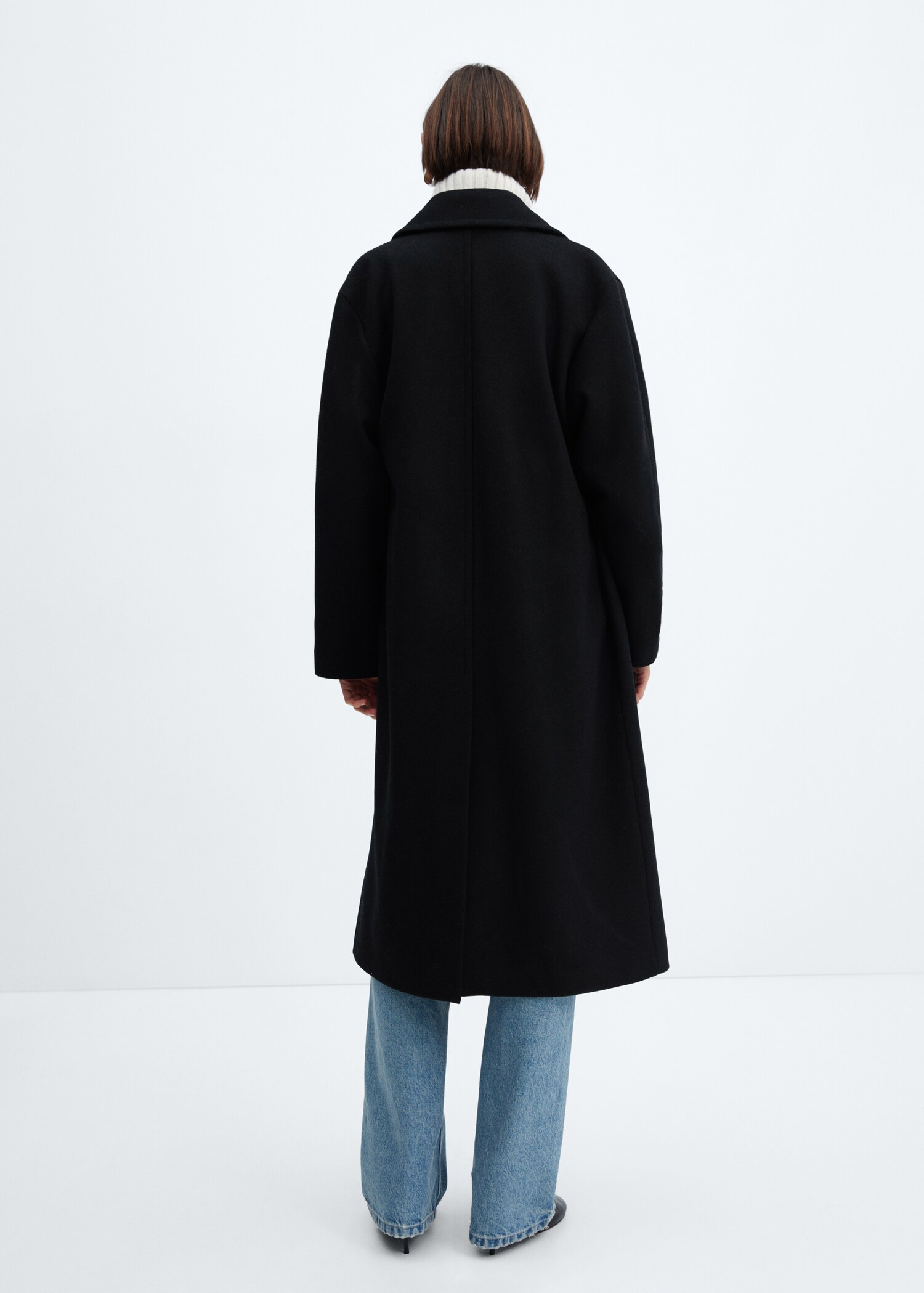 Oversize wool coat - Reverse of the article