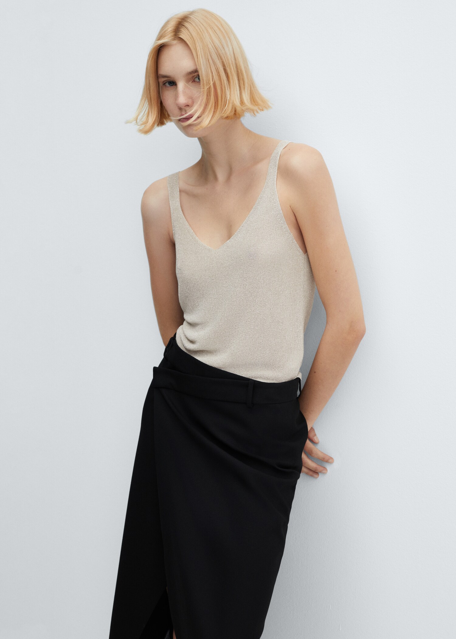 Strick-Top mit Lurex - Mittlere Ansicht