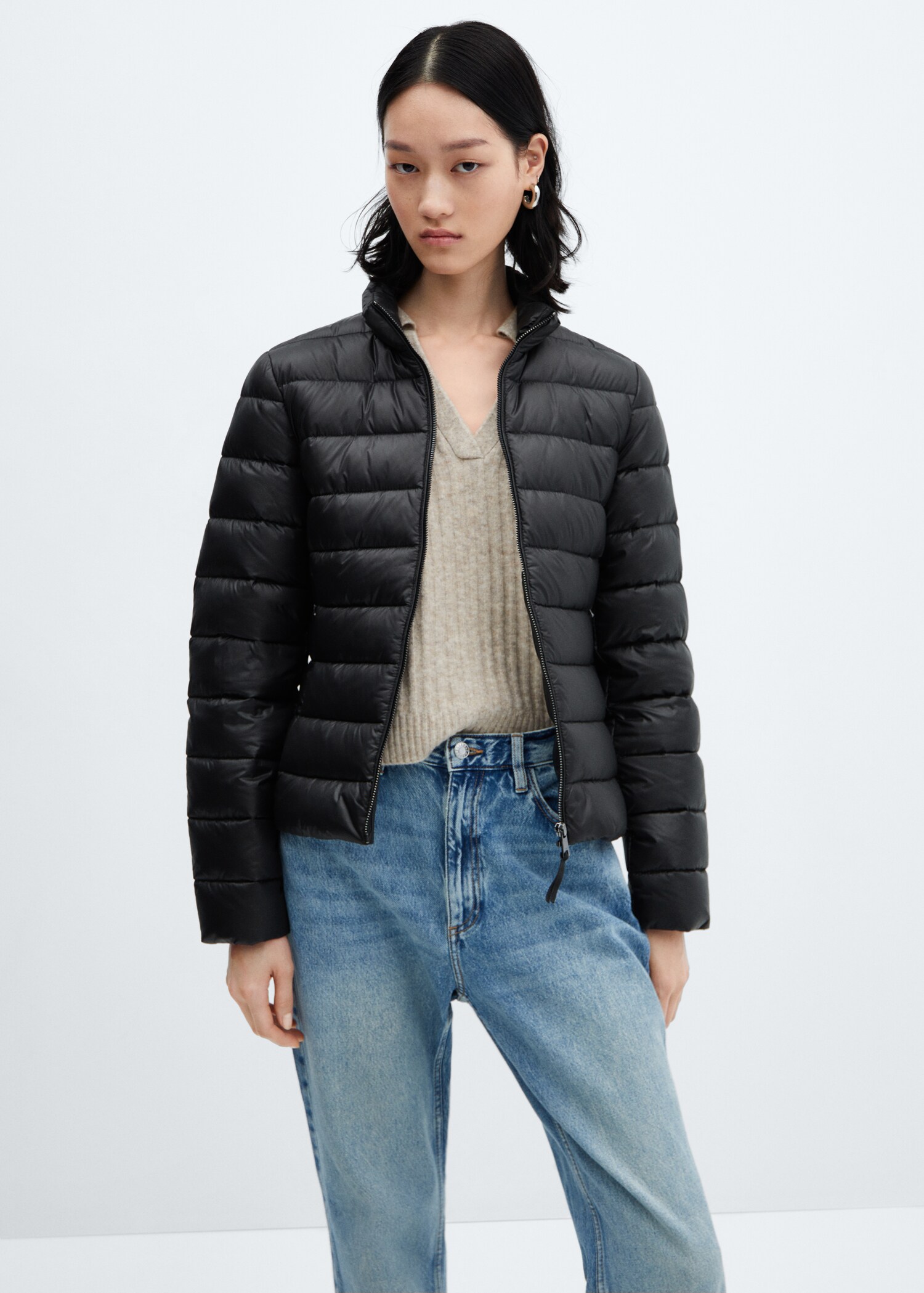 Anorak acolchado pluma - Plano medio