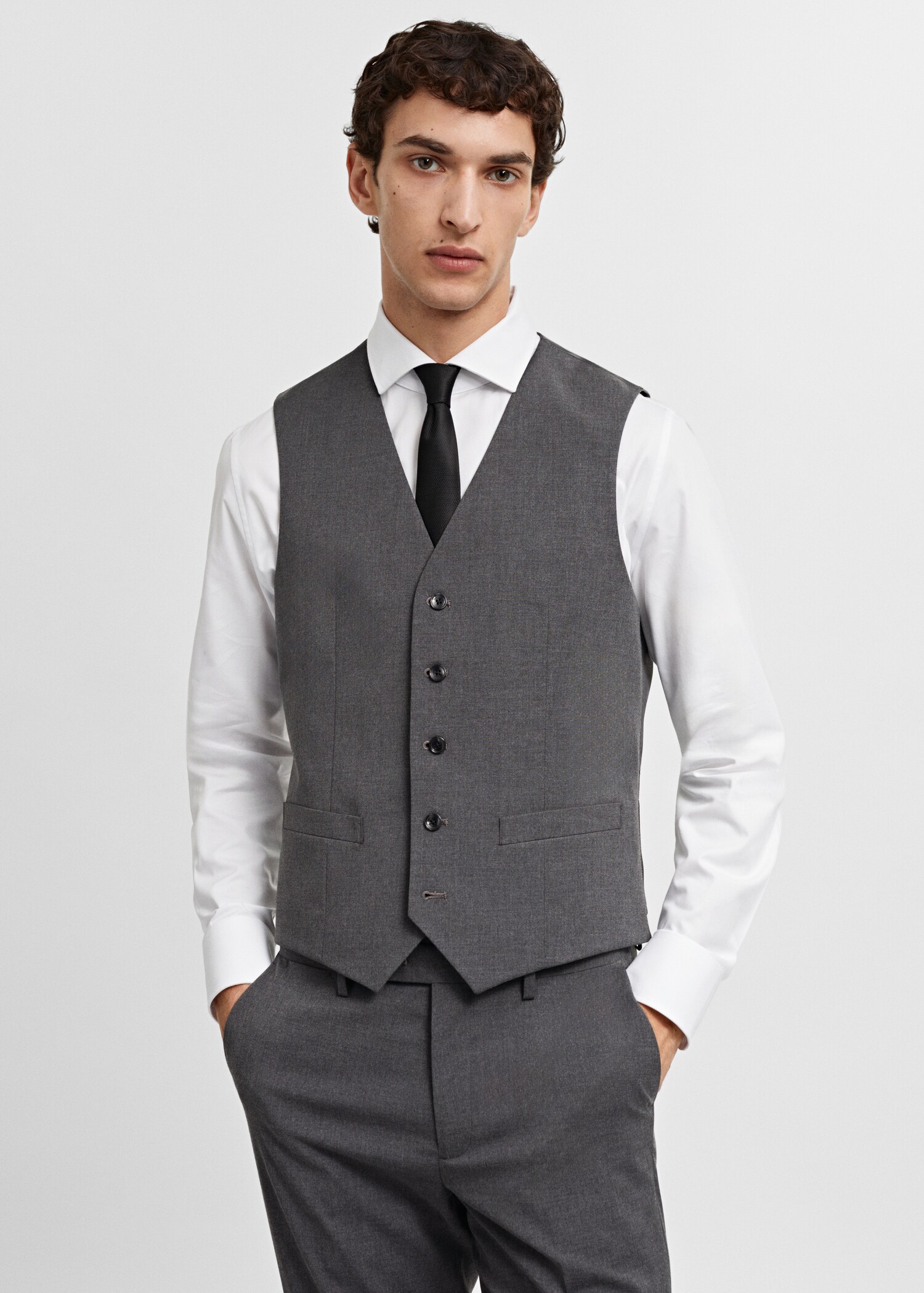 Gilet de costume slim fit - Plan moyen